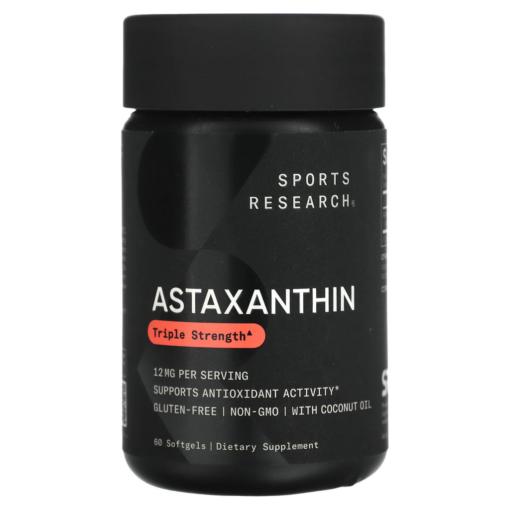Astaxanthin, Triple Strength, 12 Mg, 60 Softgels