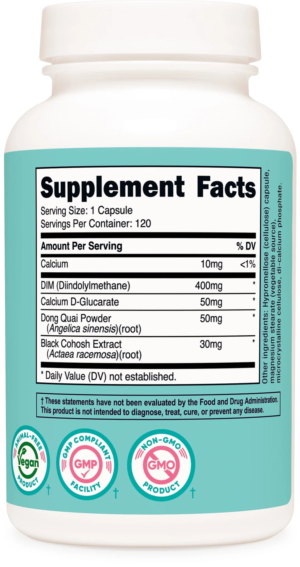 Diindolylmethane DIM Supplement for Women 400Mg, 120 Capsules