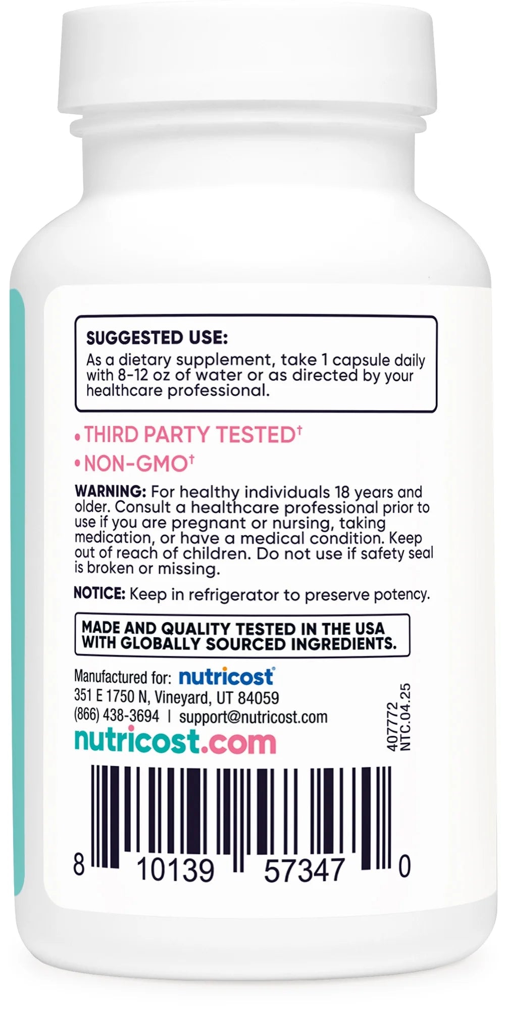 Probiotic for Women 10 Billion CFU, 120 Capsules - Complex with Acacia Fiber, Uva Ursi & Cranberry Extract, Non-Gmo & Gluten Free