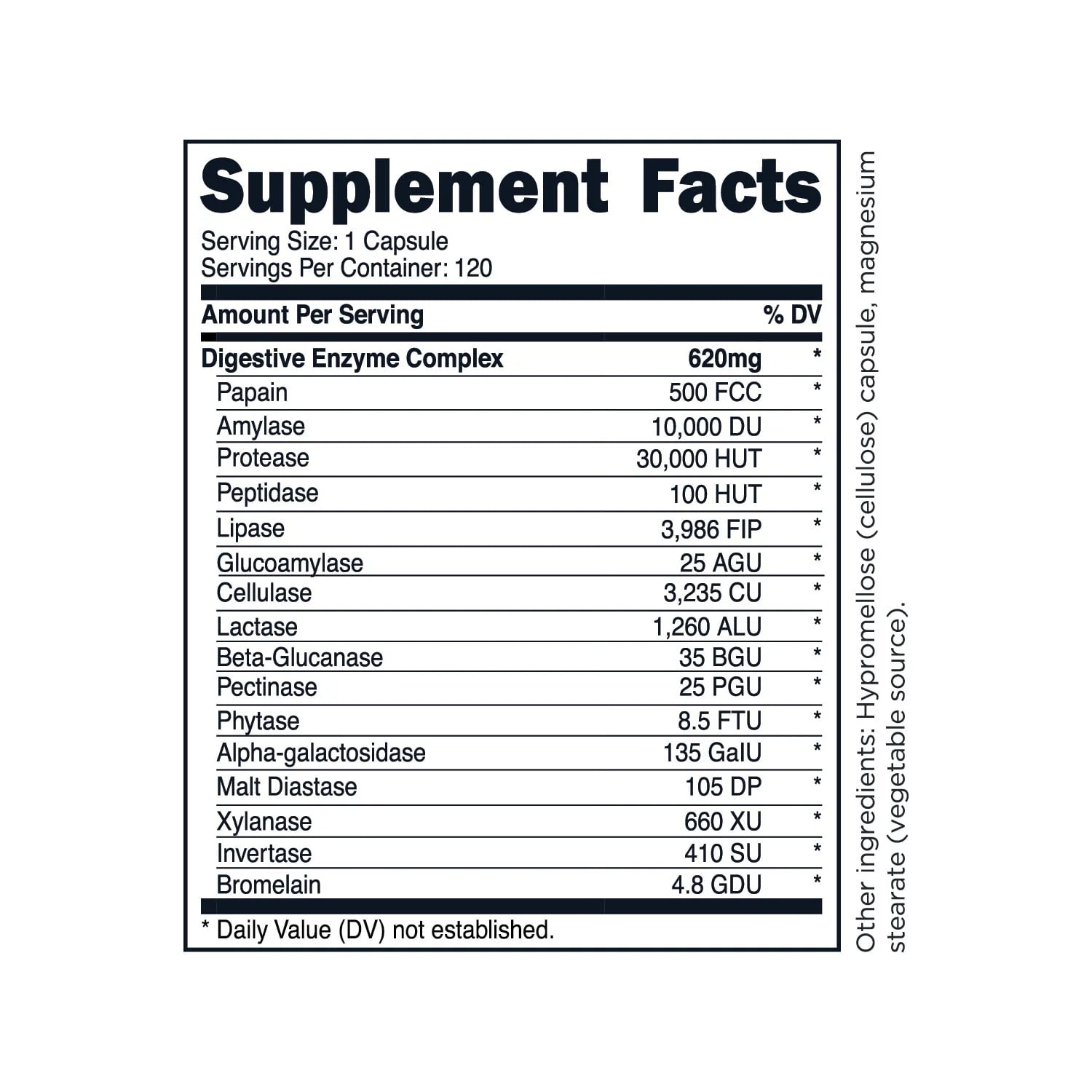 Digestive Enzymes Supplement (120 Capsules) - 16 Enzymes, Support Healthy Digestion