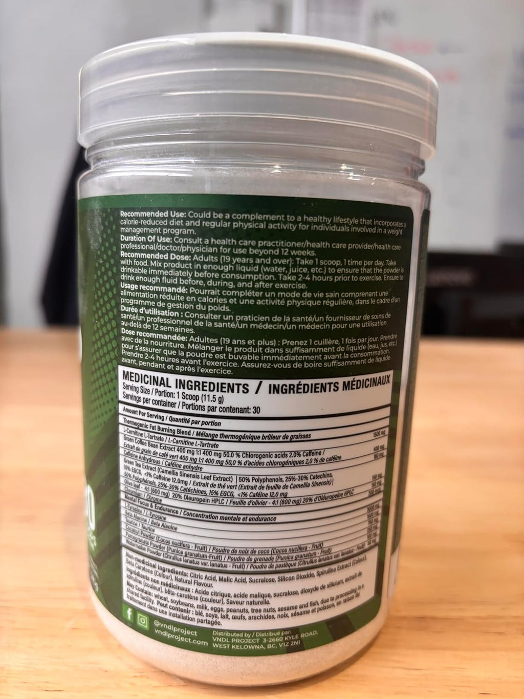 VNDL Viper Thermogenic Energy Powder - Supports Metabolism & Performance, Includes Green Tea Extract, Beta-Alanine & More - Energy-Boosting Powder for Men & Women -Electric Lemon-Lime - 30 Scoops