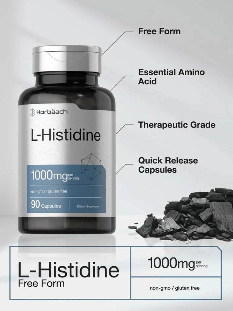 L Histidine 1000Mg | 90 Capsules | Pharmaceutical Grade | by