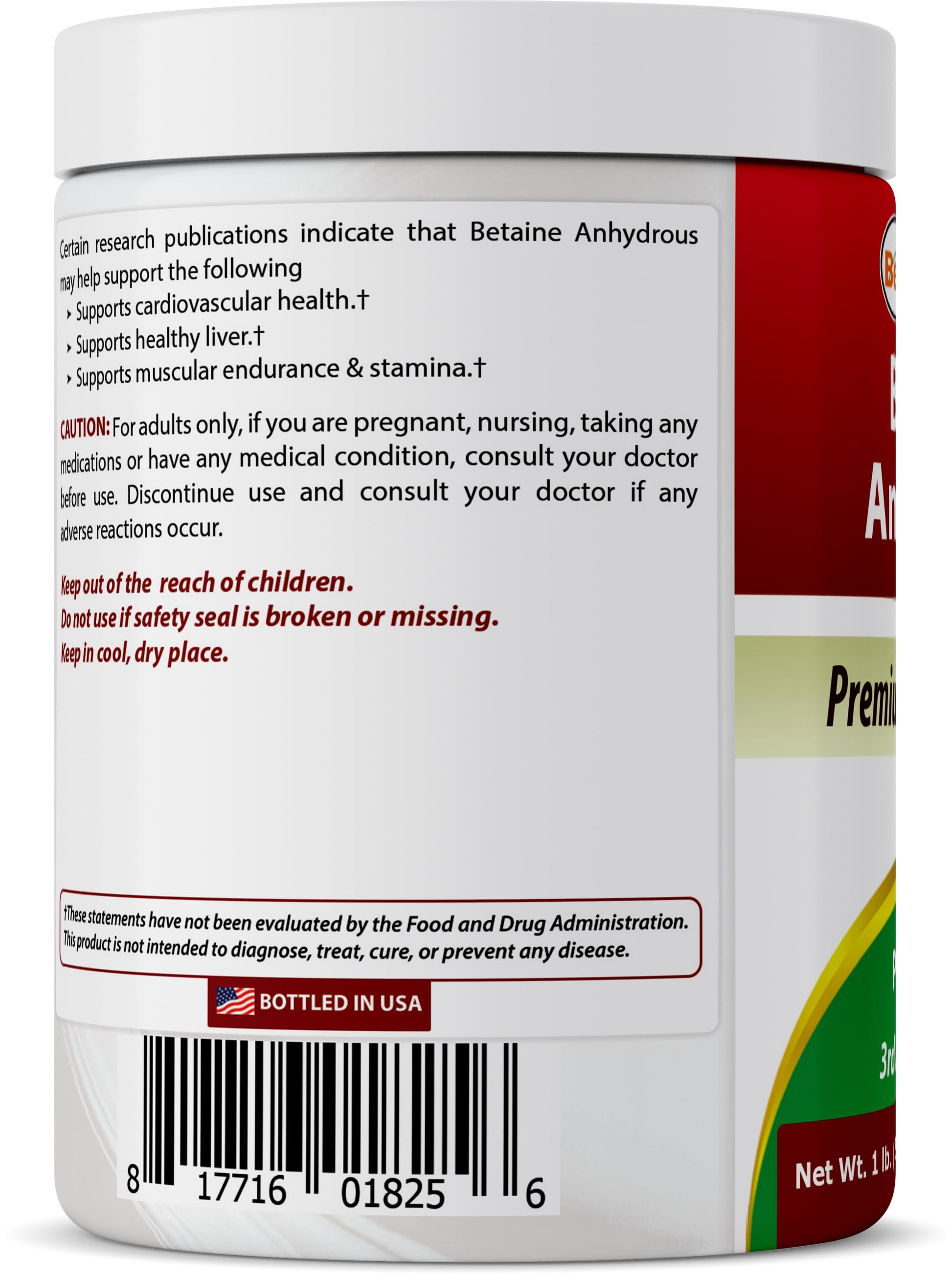 2 Pack  Betaine Anhydrous TMG 1 Lb Powder | Muscle Growth Supplement