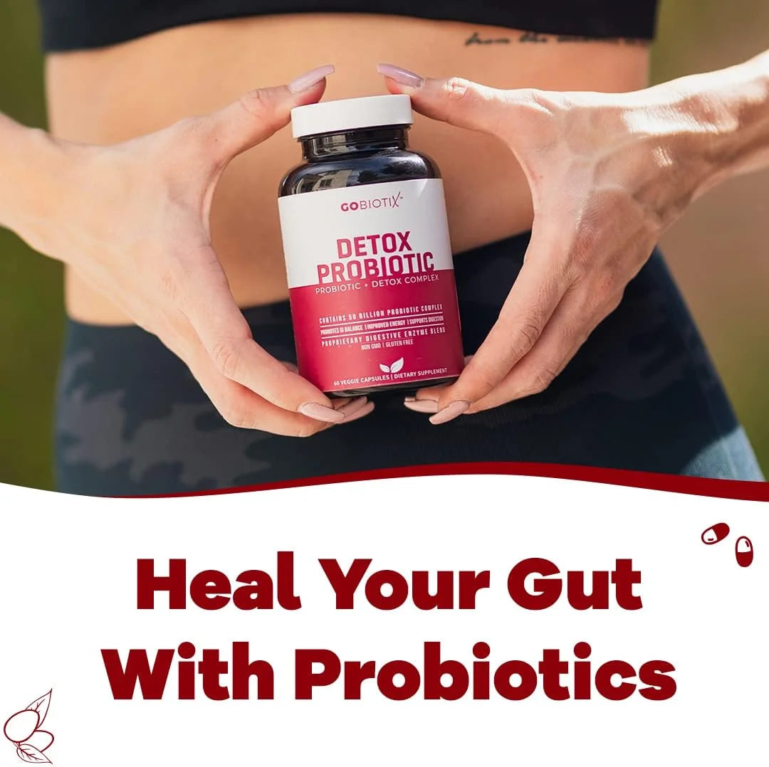 Detox Probiotic with Digestive Enzymes for Gut Health and Liver Support, 60 Capsules