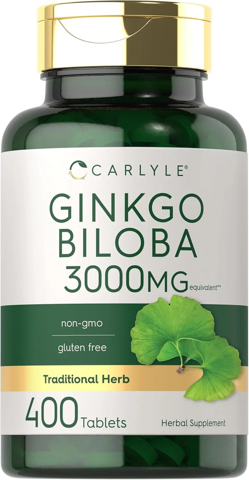 Ginkgo Biloba 3000Mg | 400 Tablets | Vegetarian Supplement for Men and Women | by
