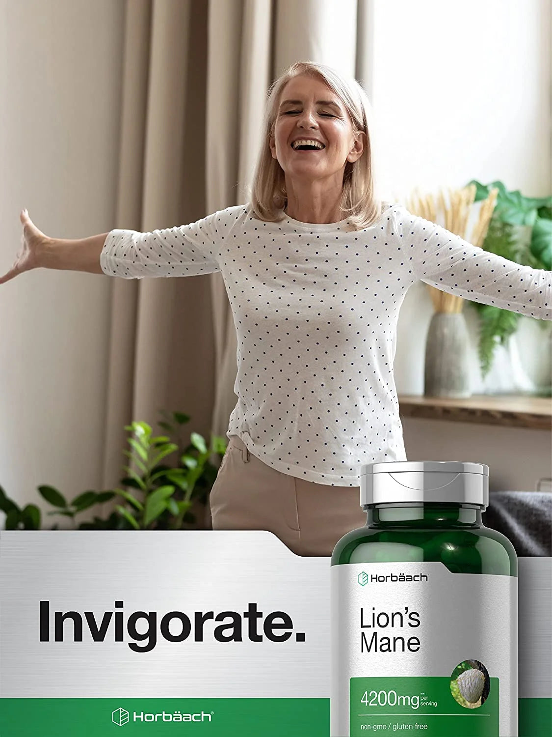 Lions Mane Mushroom | 4200Mg | 120 Capsules for Men and Women | Vegetarian Extract | by