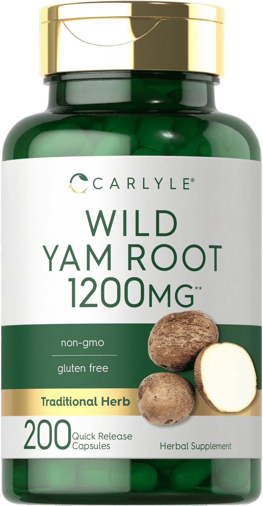 Wild Yam Root Capsules | 1200Mg | 200 Count | by