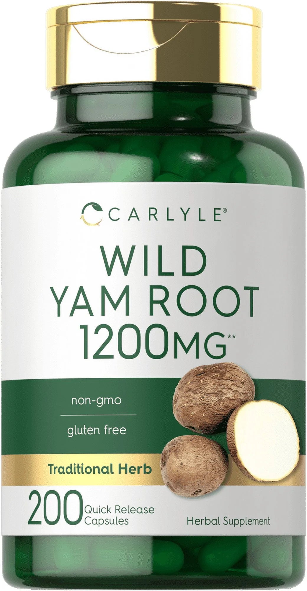 Wild Yam Root Capsules | 1200Mg | 200 Count | by