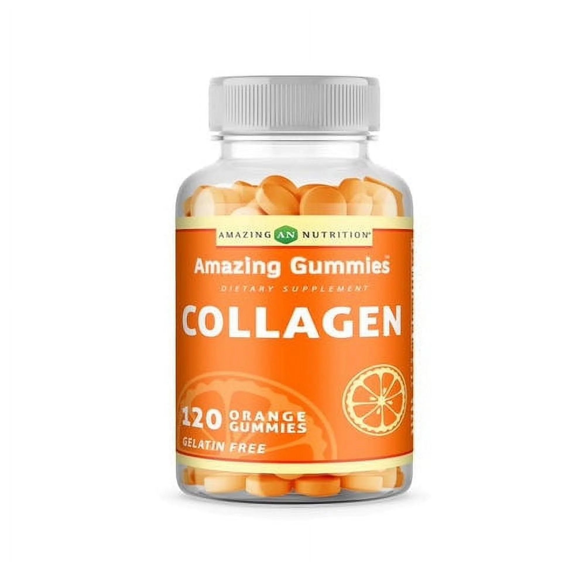 Amazing Gummies, Collagen, Orange, 120 Gummies