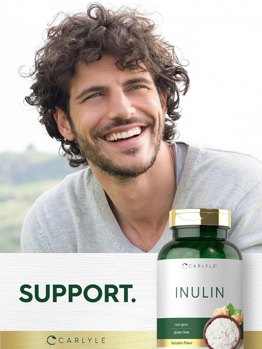 Inulin Powder Capsules | 200 Count | Non-Gmo and Gluten Free Supplement | by