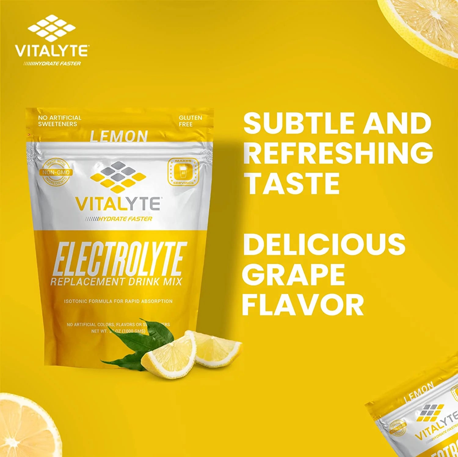 Electrolyte Replacement Powder Drink Mix, 40 16 Ounces per Serving (Lemon)