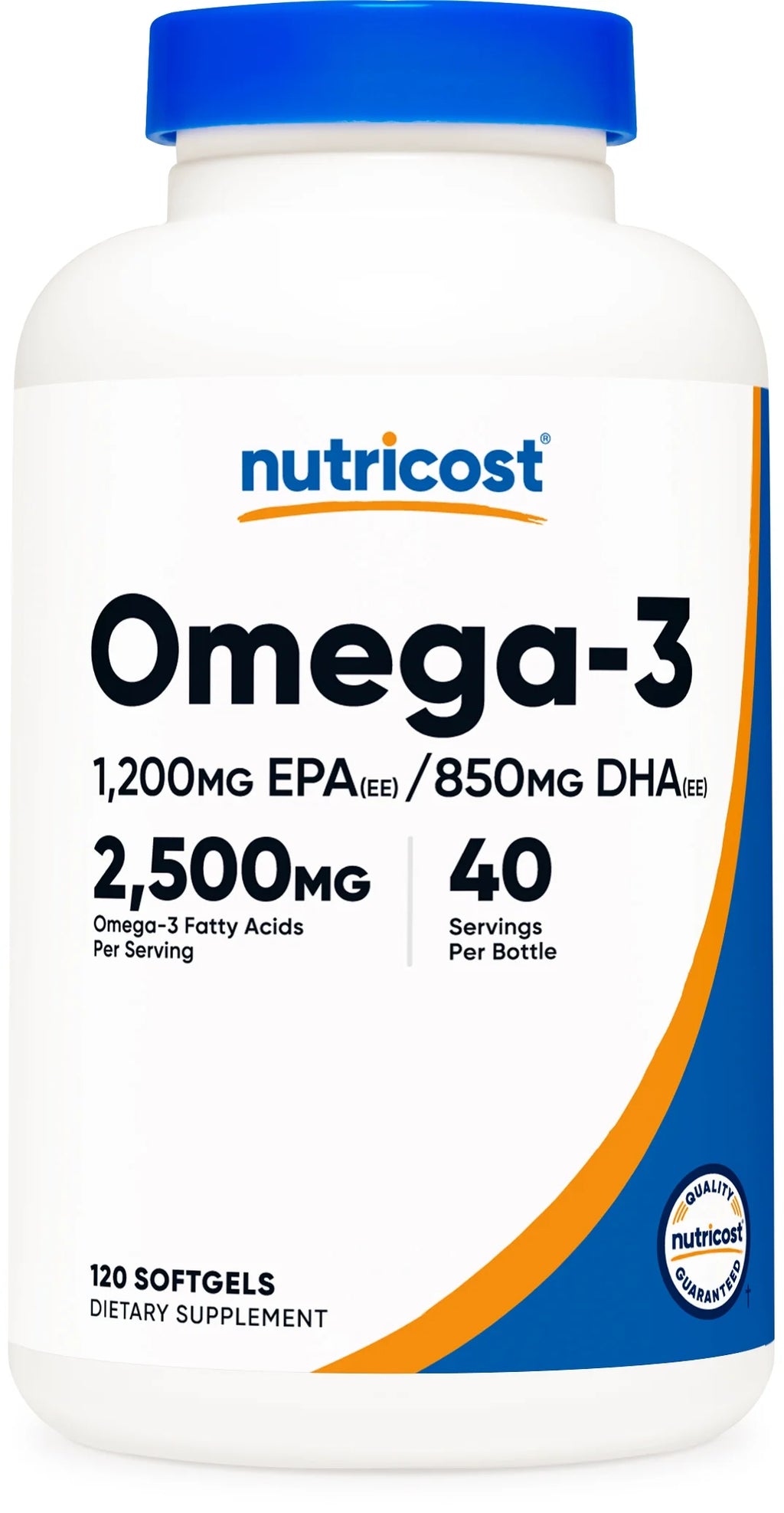 Omega 3 Fish Oil - 2500MG, 120 Softgels (40 Serv) - Non-Gmo, Gluten Free