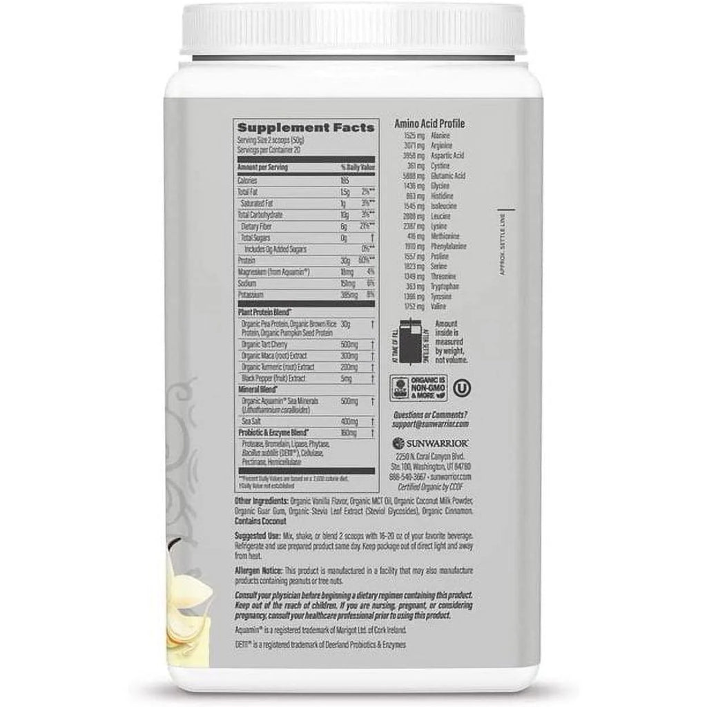 Sport Organic Active Protein Vanilla Vegan Protein Powder 20 Servings