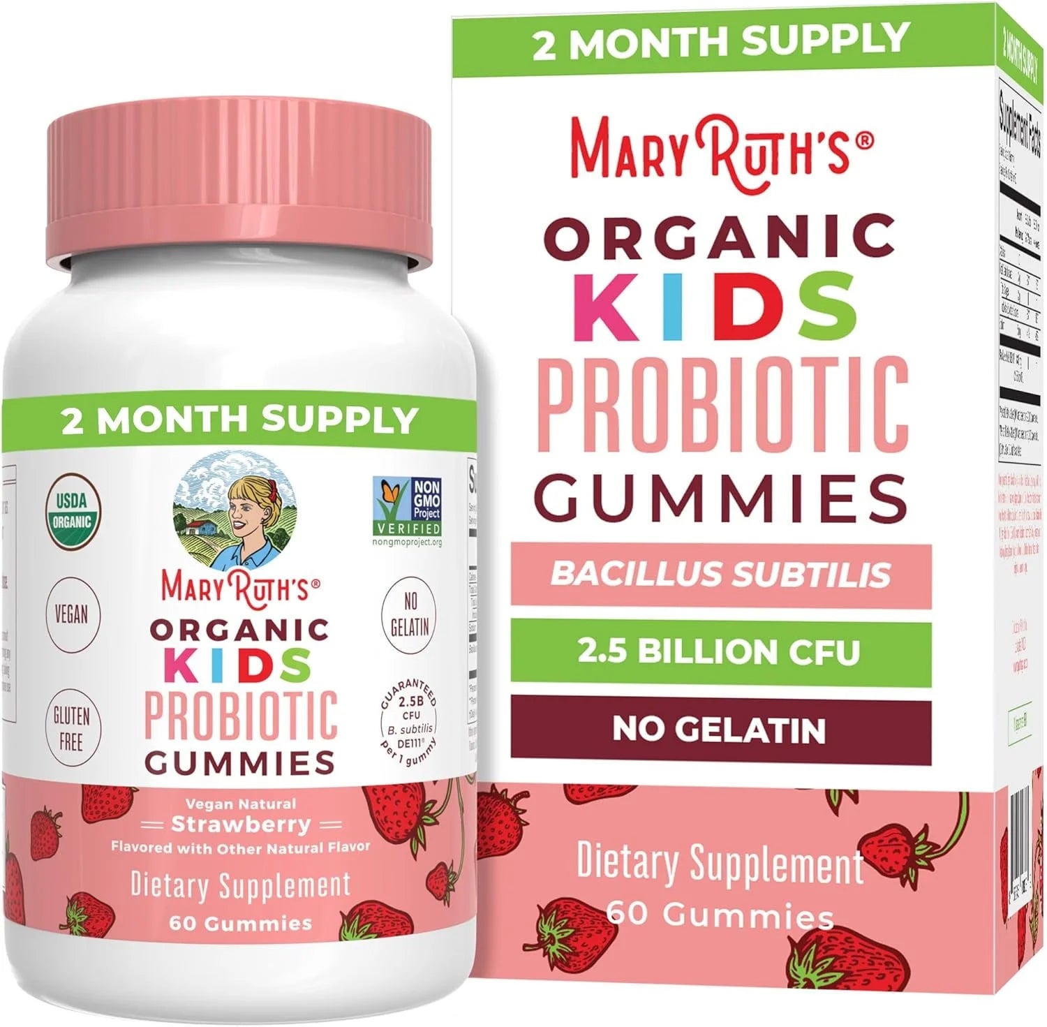 Kids Probiotic Gummies, Strawberry Flavor, 60 Count