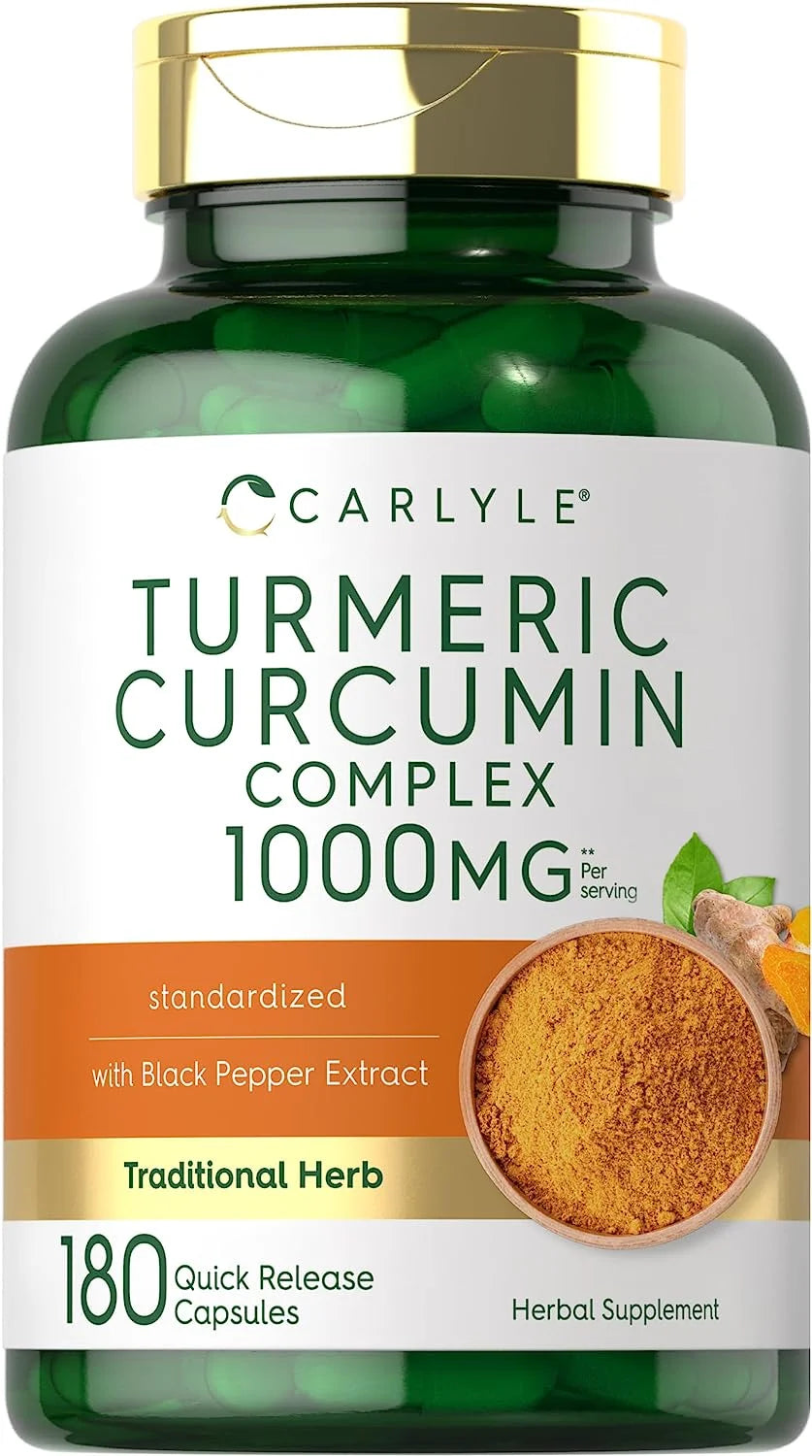 Turmeric Curcumin with Black Pepper 1000Mg | 180 Capsules for Men and Women | by