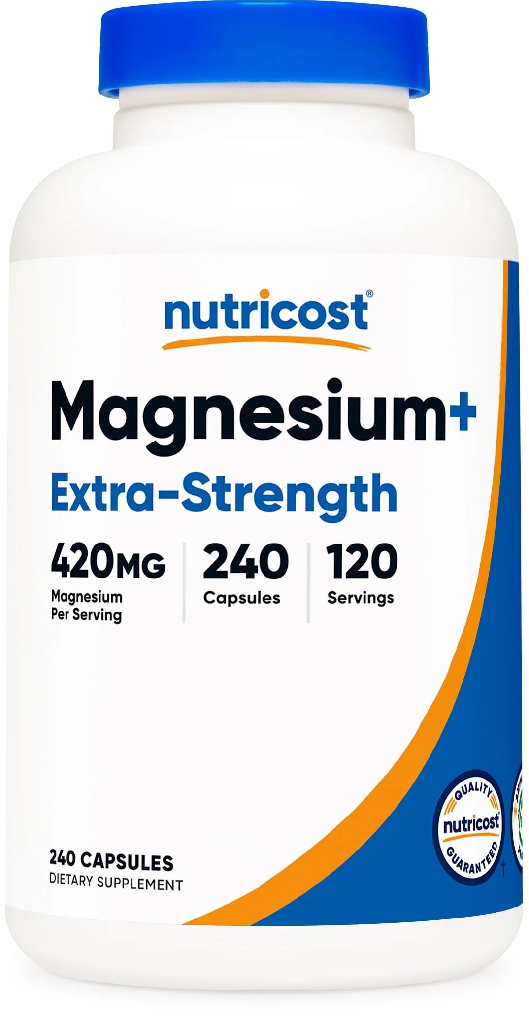 Magnesium+ Extra Strength 420Mg, 240 Capsules - 120 Servings. Magnesium Glycinate, Oxide - Non-Gmo, Gluten Free, Vegan Friendly