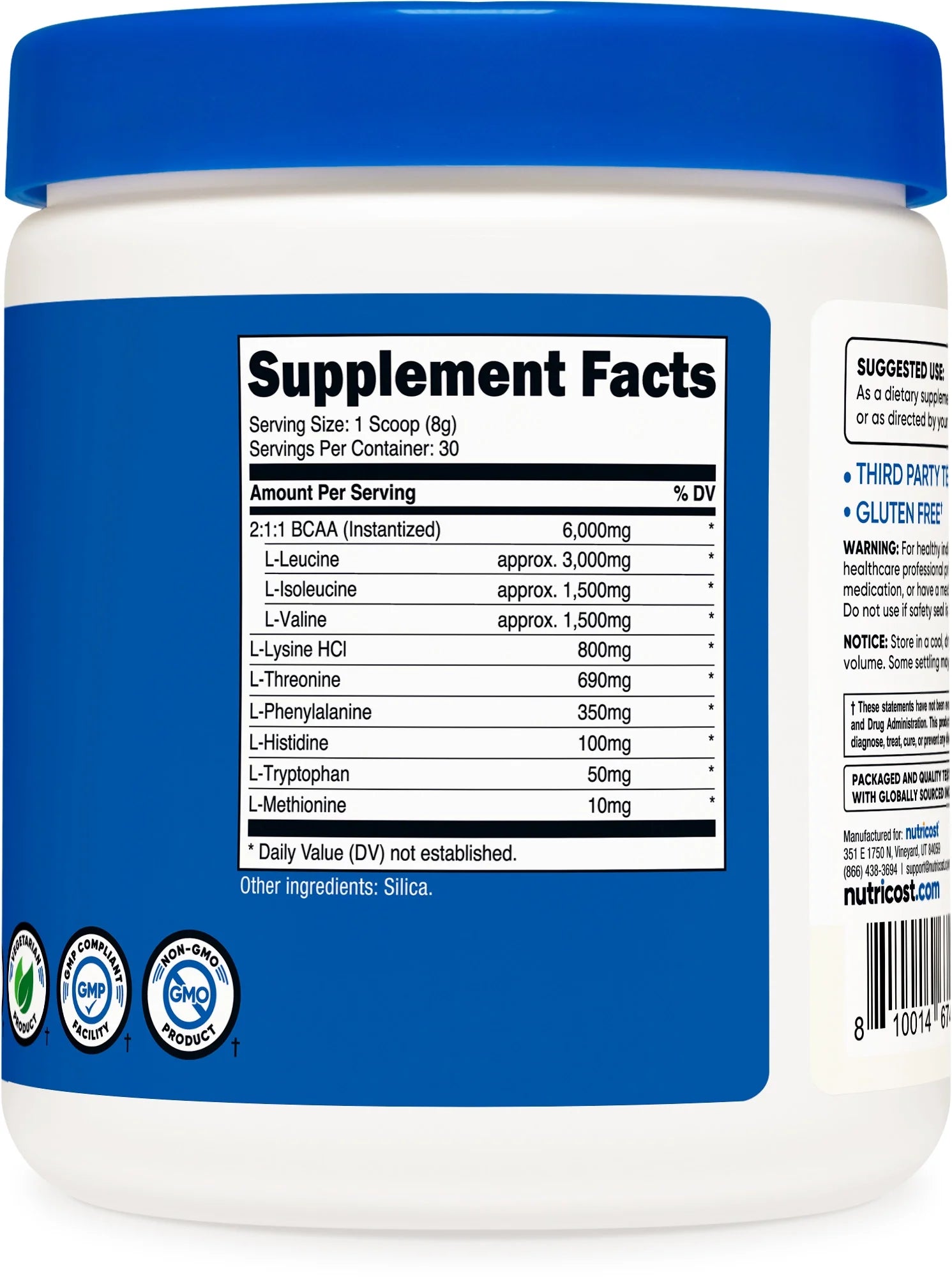 EAA Powder 30 Servings (Unflavored) - Essential Amino Acids Supplement
