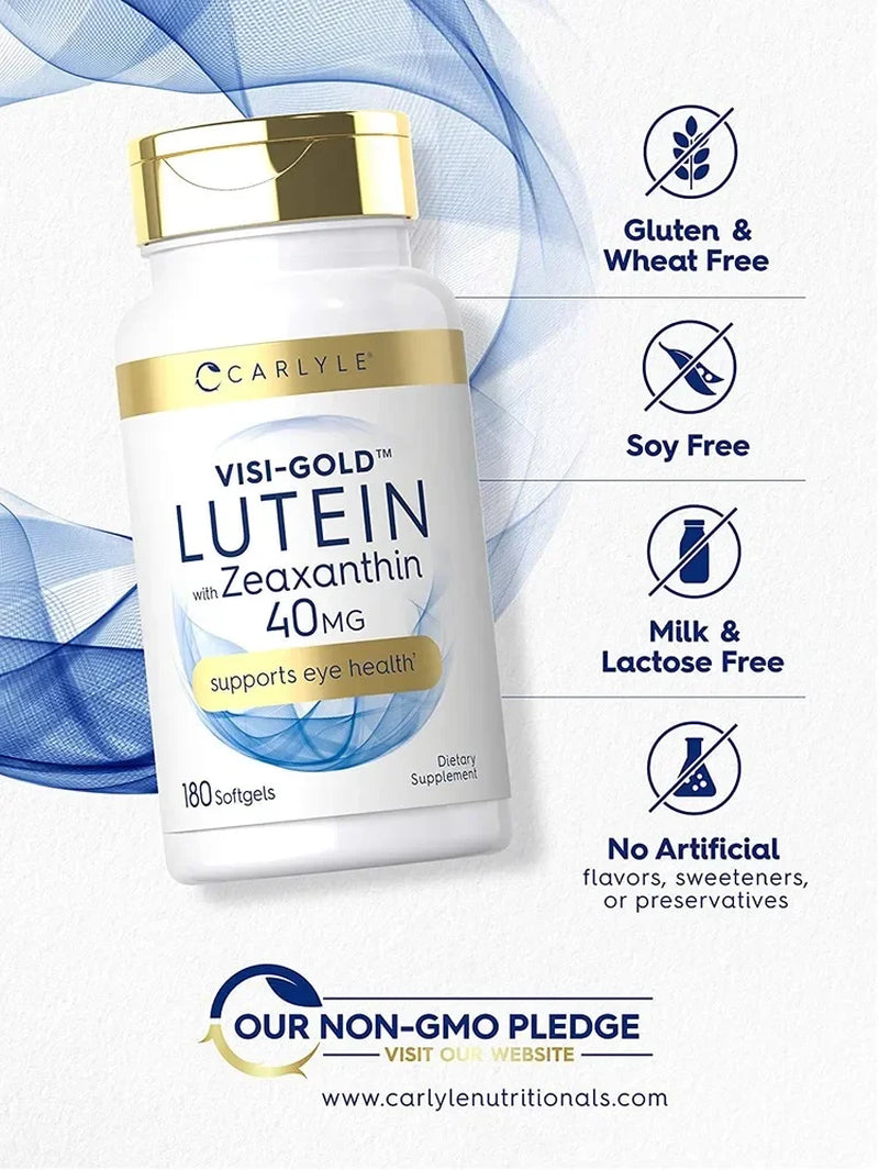 Lutein 40Mg and Zeaxanthin | 180 Softgels for Men and Women | by