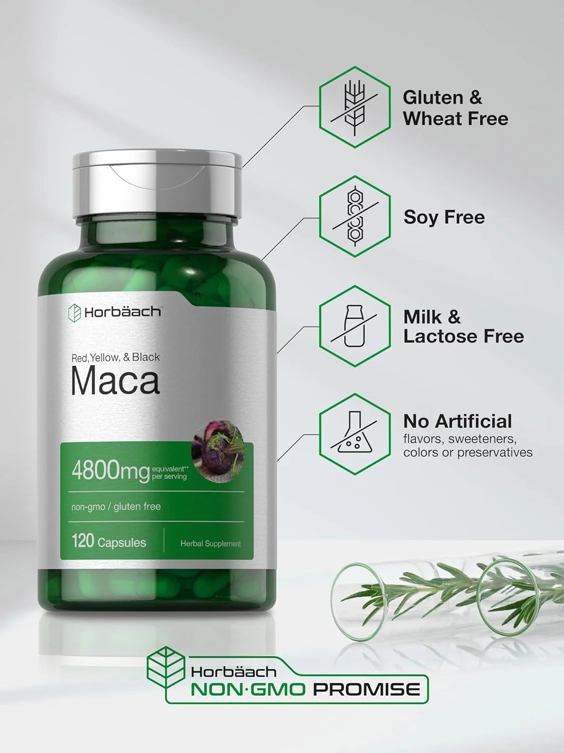 Maca Root Capsules | 4800Mg | 120 Count | for Men and Women | by