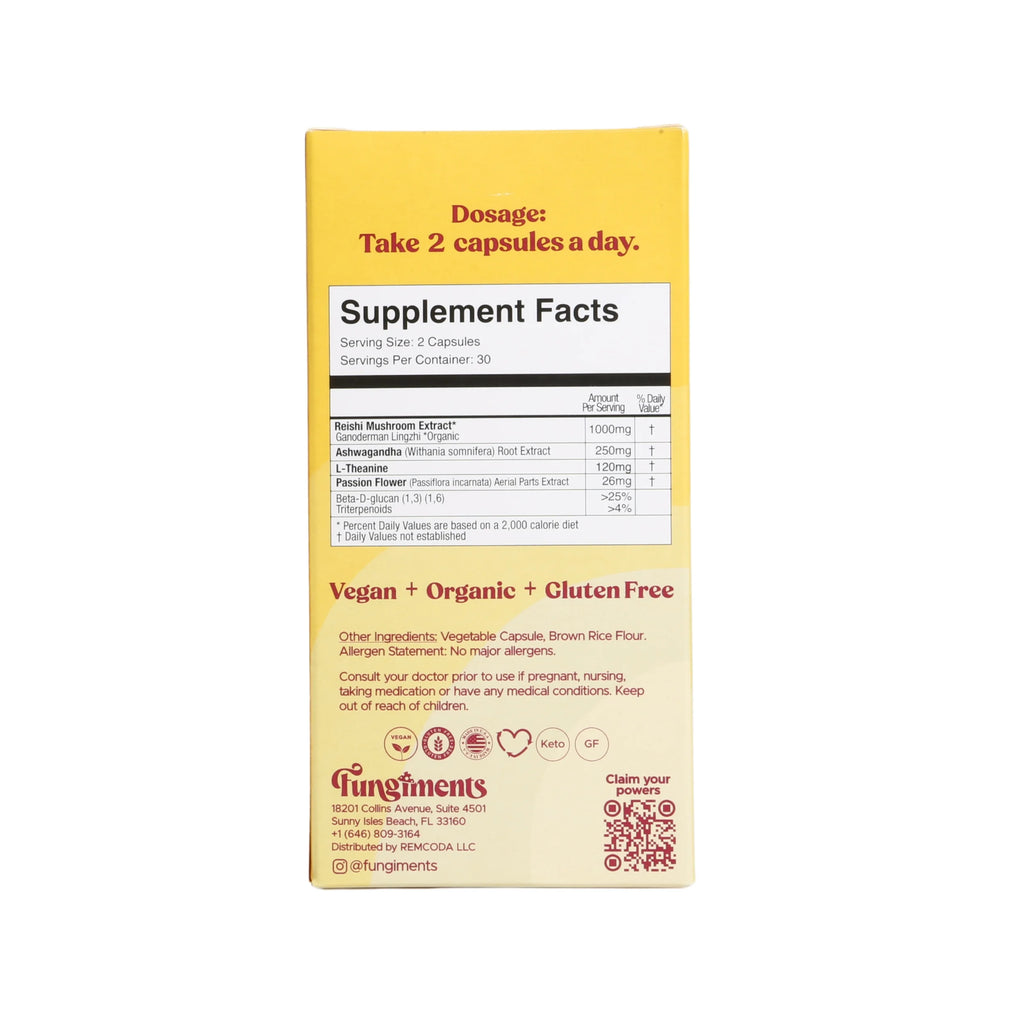 Super Chill - Sleep&Relax, Healthy Cortisol, Reishi, Ashwagandha, L-Theanine - 60 Ct