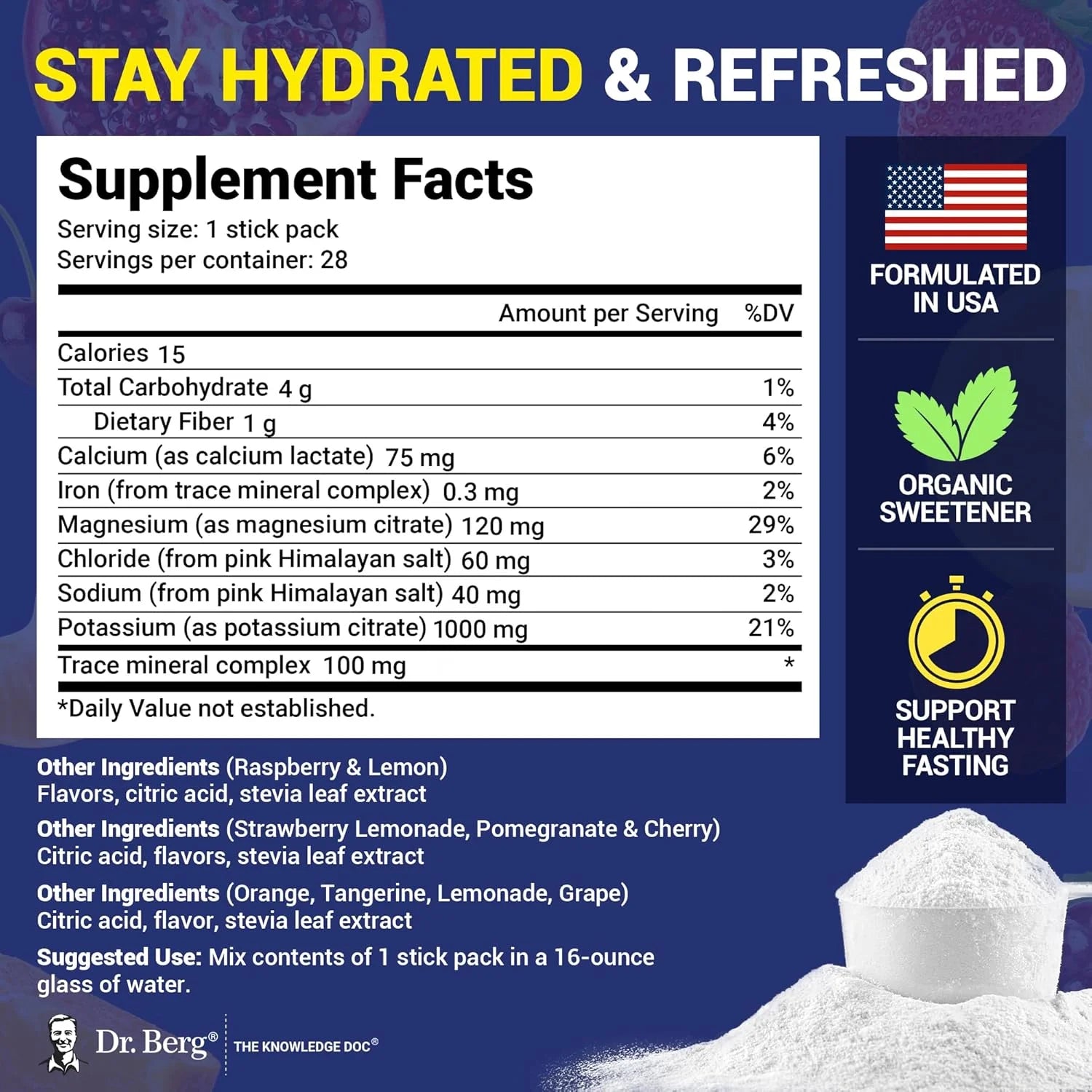 Electrolyte Powder - Variety Pack, 28 Electrolytes Powder Hydration Packets