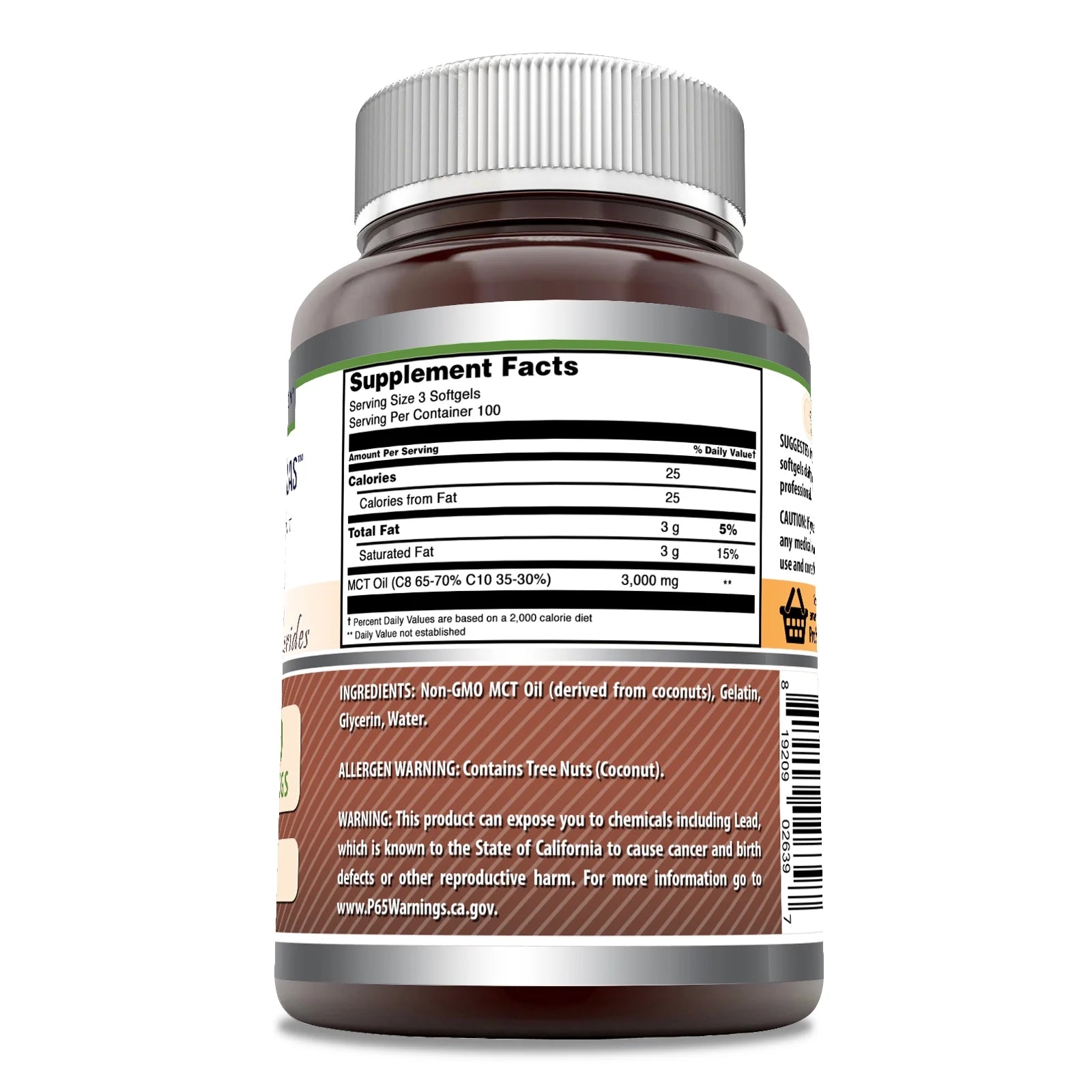 Amazing Formulas MCT Oil 3000 Mg per Serving 300 Softgels Supplement | Great for Keto, Ketosis, and Ketogenic Diets | C8, C10 Derived from Coconut | Non-Gmo | Gluten-Free | Made in USA
