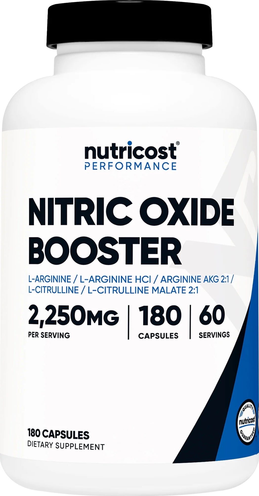 Nitric Oxide Booster Capsules 750Mg, 180 Capsules, Supplement