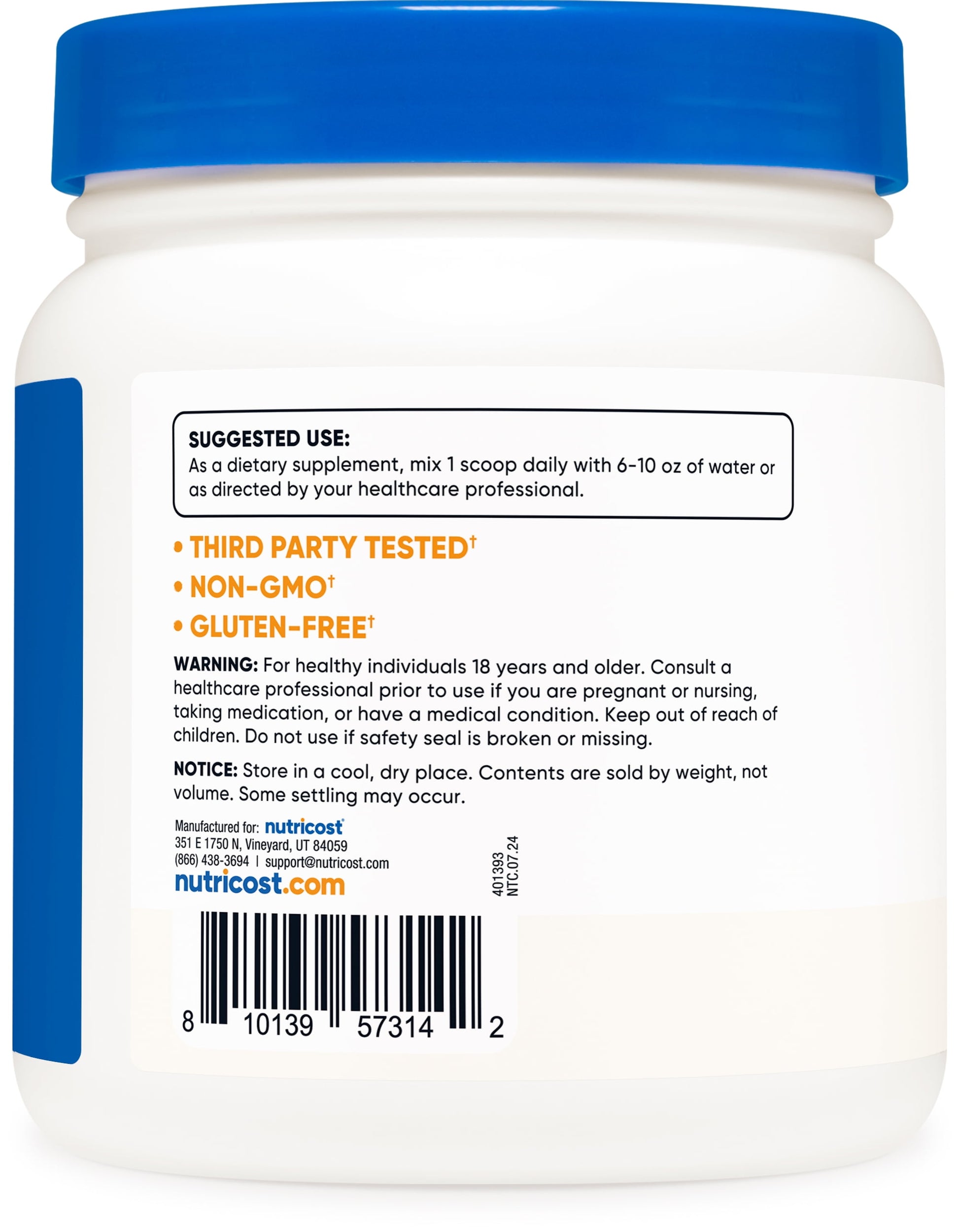 MSM Powder 500 Grams (Methylsulfonylmethane) - Non-Gmo Supplement