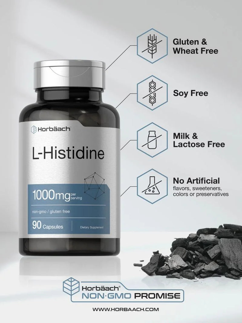 L Histidine 1000Mg | 90 Capsules | Pharmaceutical Grade | by