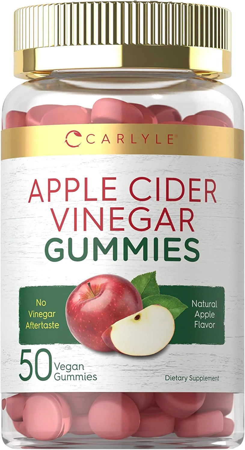 Vegan Apple Cider Vinegar Gummies | 50 Count | Apple Flavor for Men and Women | by