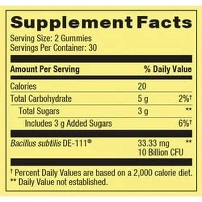 High Potency Probiotic Vegetarian Gummies, Strawberry Lemonade, 10B CFU, 60 Count
