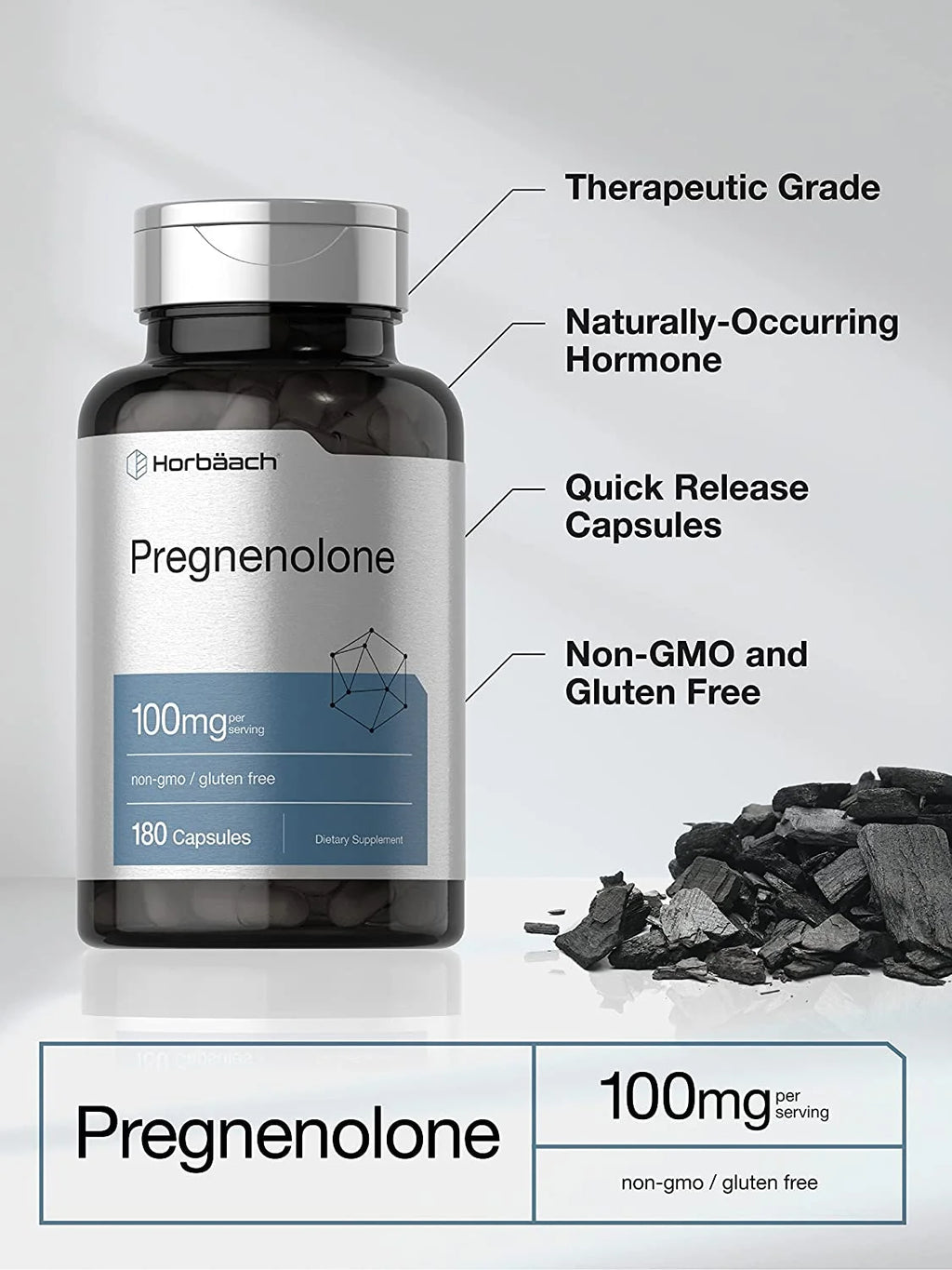 Pregnenolone 100 Mg | 180 Capsules | by