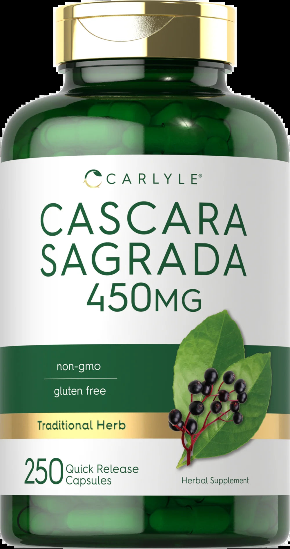 Cascara Sagrada 450 Mg | 250 Capsules | Herbal Supplement | by