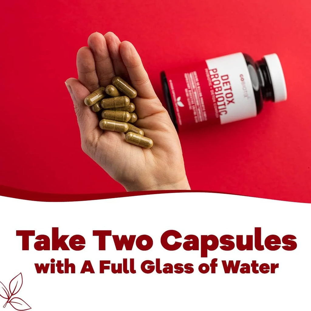 Detox Probiotic with Digestive Enzymes for Gut Health and Liver Support, 60 Capsules