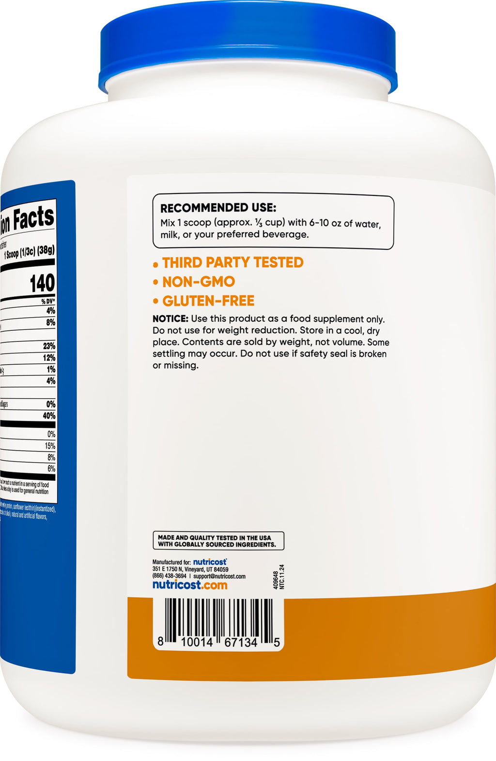 Whey Protein Concentrate Powder (Chocolate Peanut Butter) 5LBS