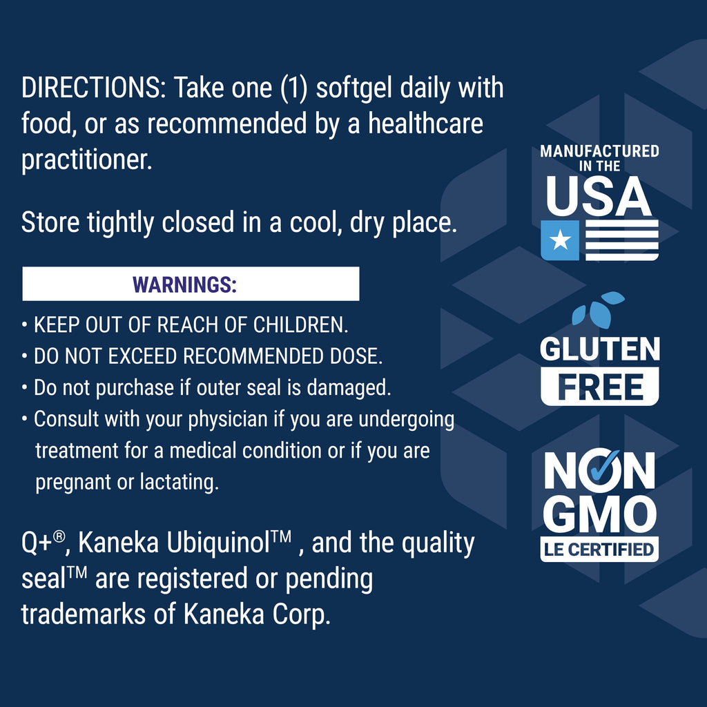 Super Ubiquinol Coq10 with PQQ, Coenzyme Q10, Pyrroloquinoline Quinone, Heart Health Supplement, Maximum Absorption, 100 Mg, Non-Gmo, Gluten-Free, 30 Softgels