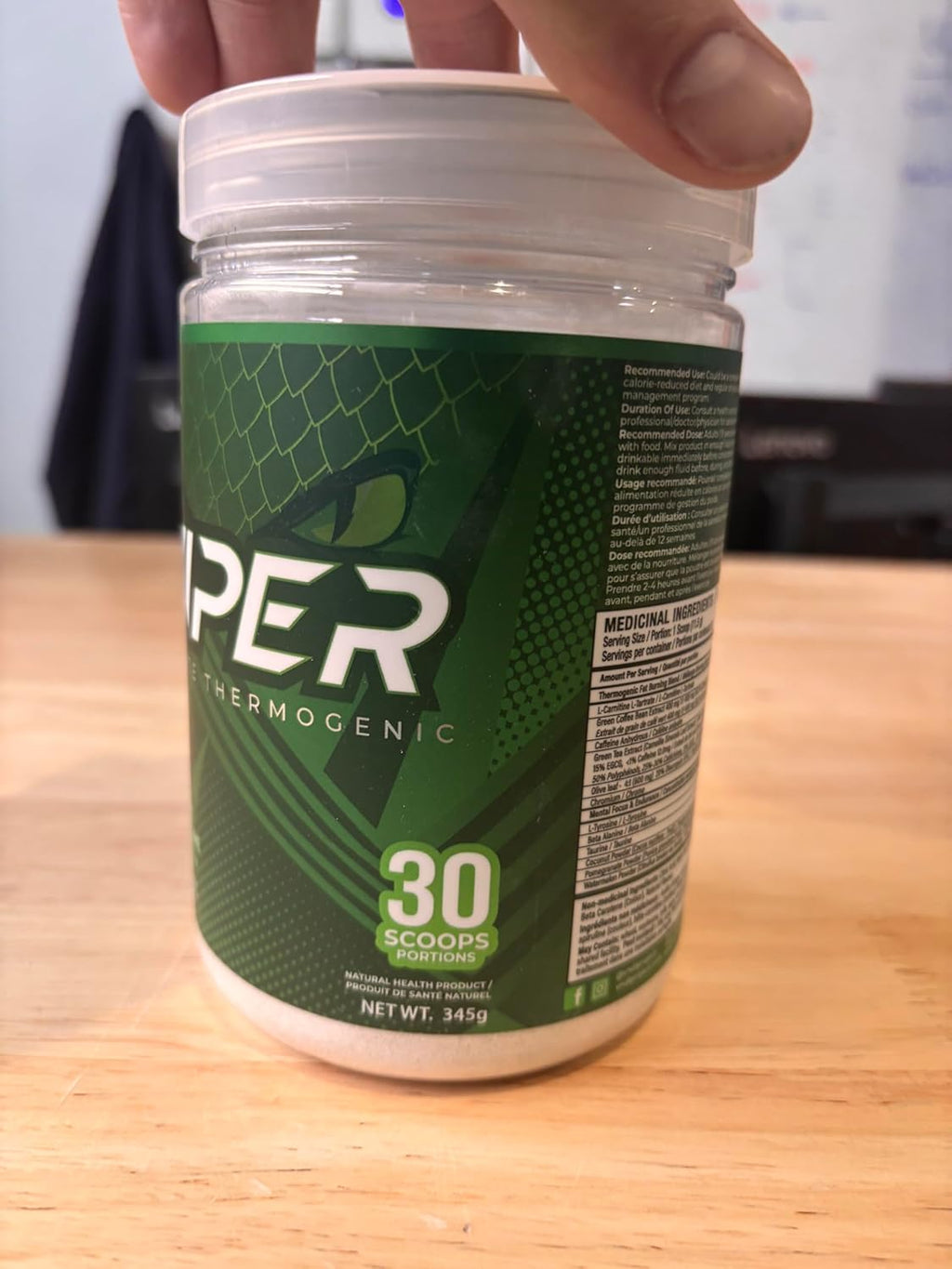 VNDL Viper Thermogenic Energy Powder - Supports Metabolism & Performance, Includes Green Tea Extract, Beta-Alanine & More - Energy-Boosting Powder for Men & Women -Electric Lemon-Lime - 30 Scoops