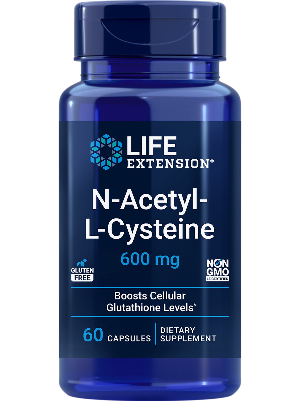 N-Acetyl-L-Cysteine (NAC), Immune Response, Respiratory Health, Liver Health, NAC 600 Mg, Antioxidant Defense, Free Radicals, Easy to Absorb, 60 Capsules