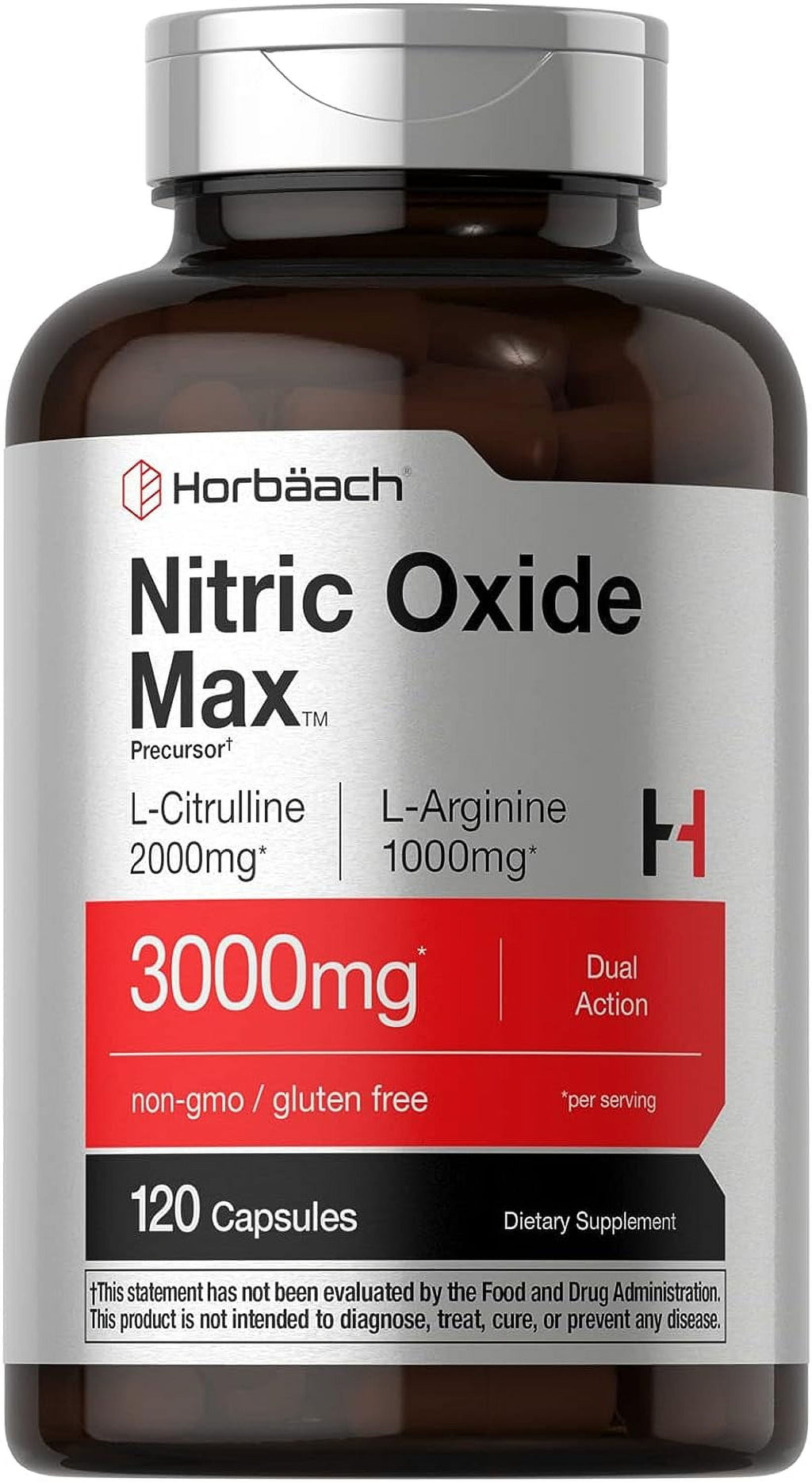 Nitric Oxide Max Supplement | 3000Mg | 120 Capsules | Pre Workout for Men and Women | by