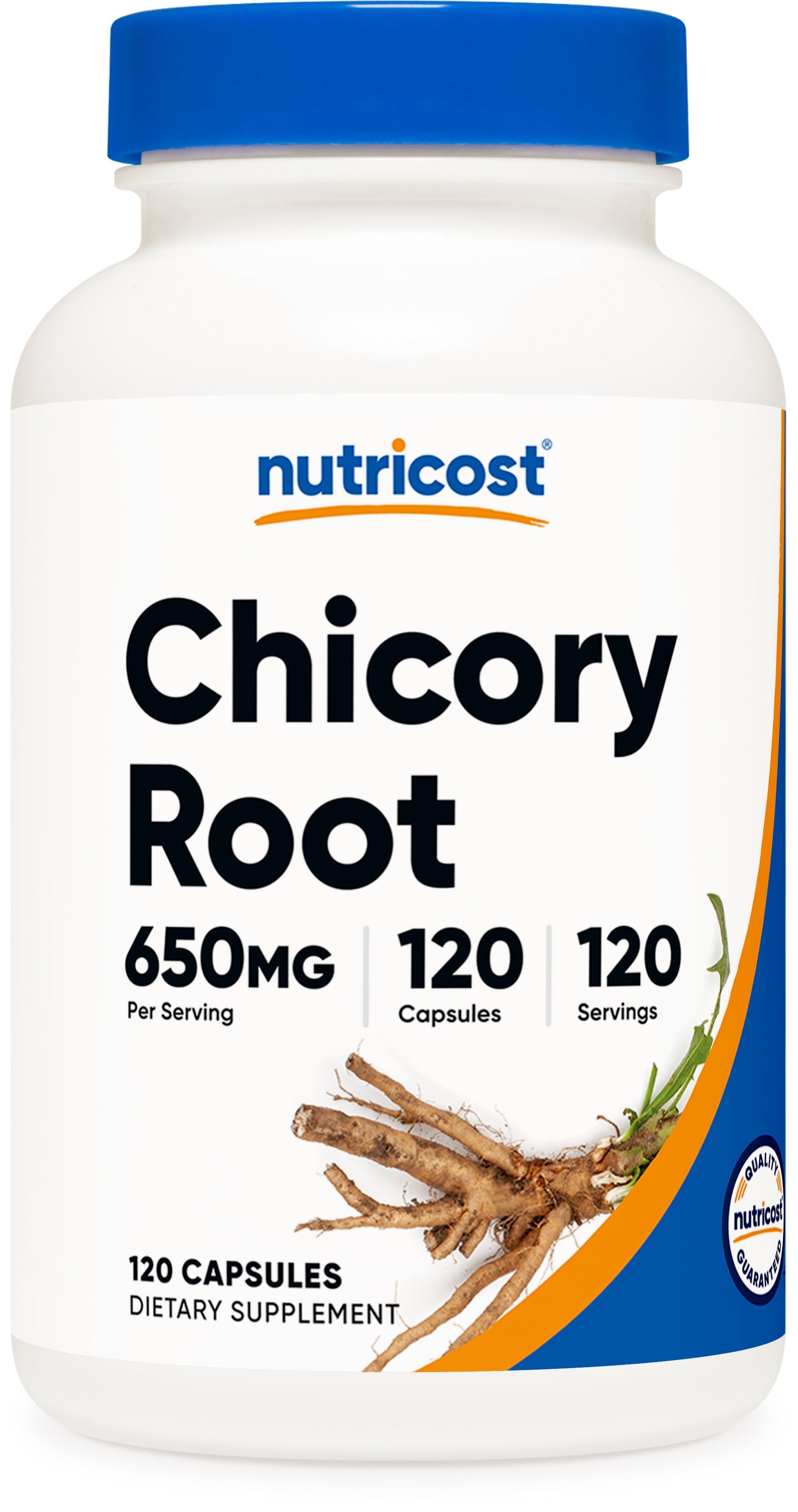 Chicory Root 650Mg 120 Capsules - Non-Gmo, Gluten Free, Vegetarian Supplement