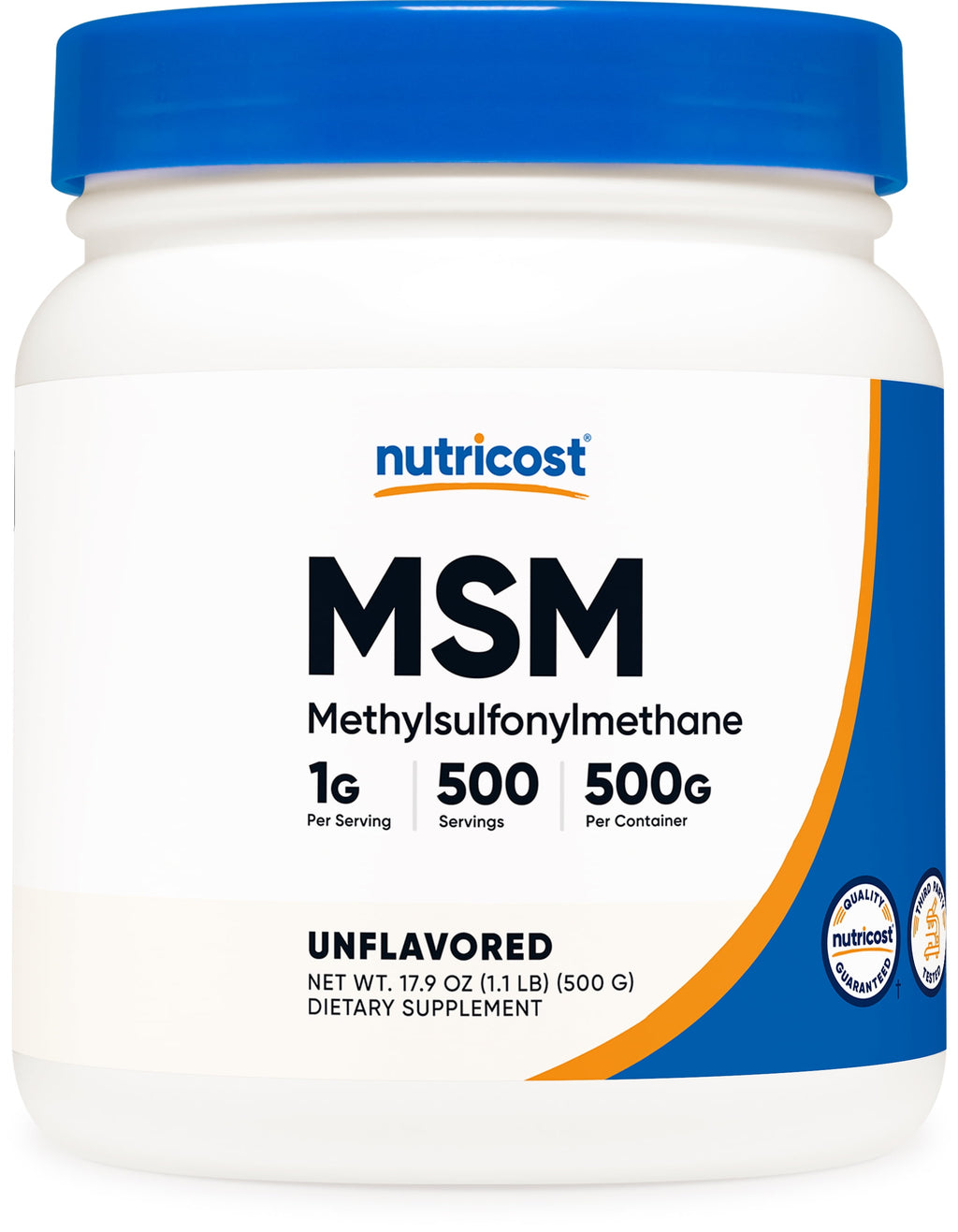 MSM Powder 500 Grams (Methylsulfonylmethane) - Non-Gmo Supplement