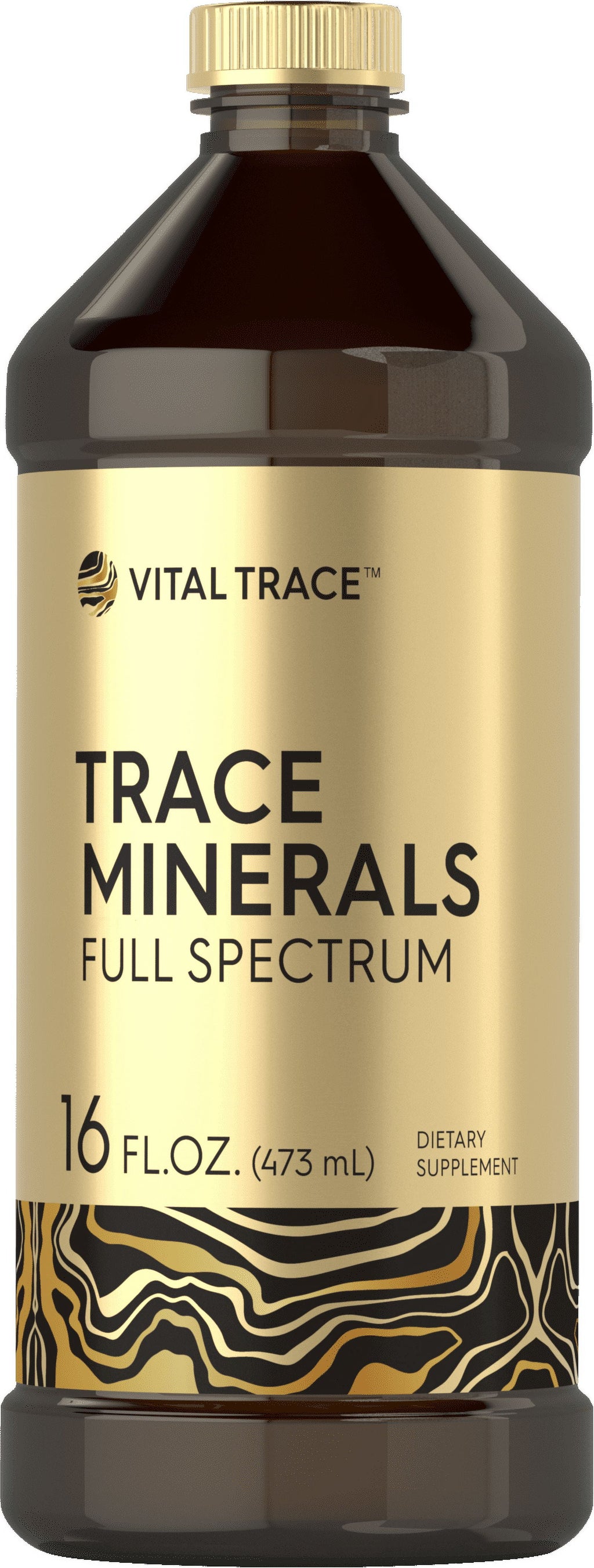 Trace Mineral Drops | 16 Fl Oz | Full Spectrum Minerals Supplement | by Vital Trace