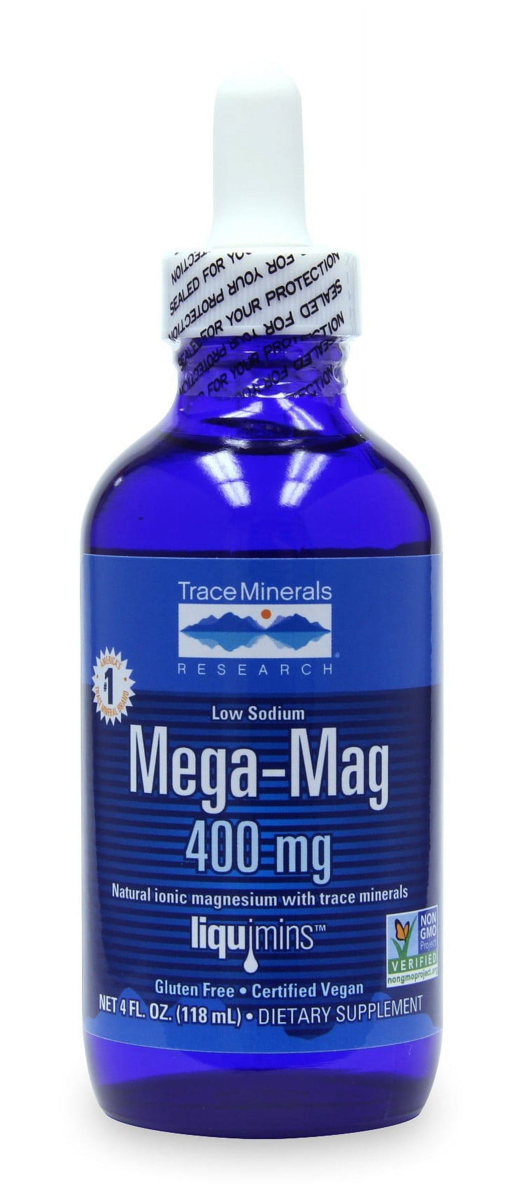 | Mega-Mag 400 Mg Liquid Magnesium Chloride | Supports Normal Muscle Functions | 90 Servings, 4 Fl Oz