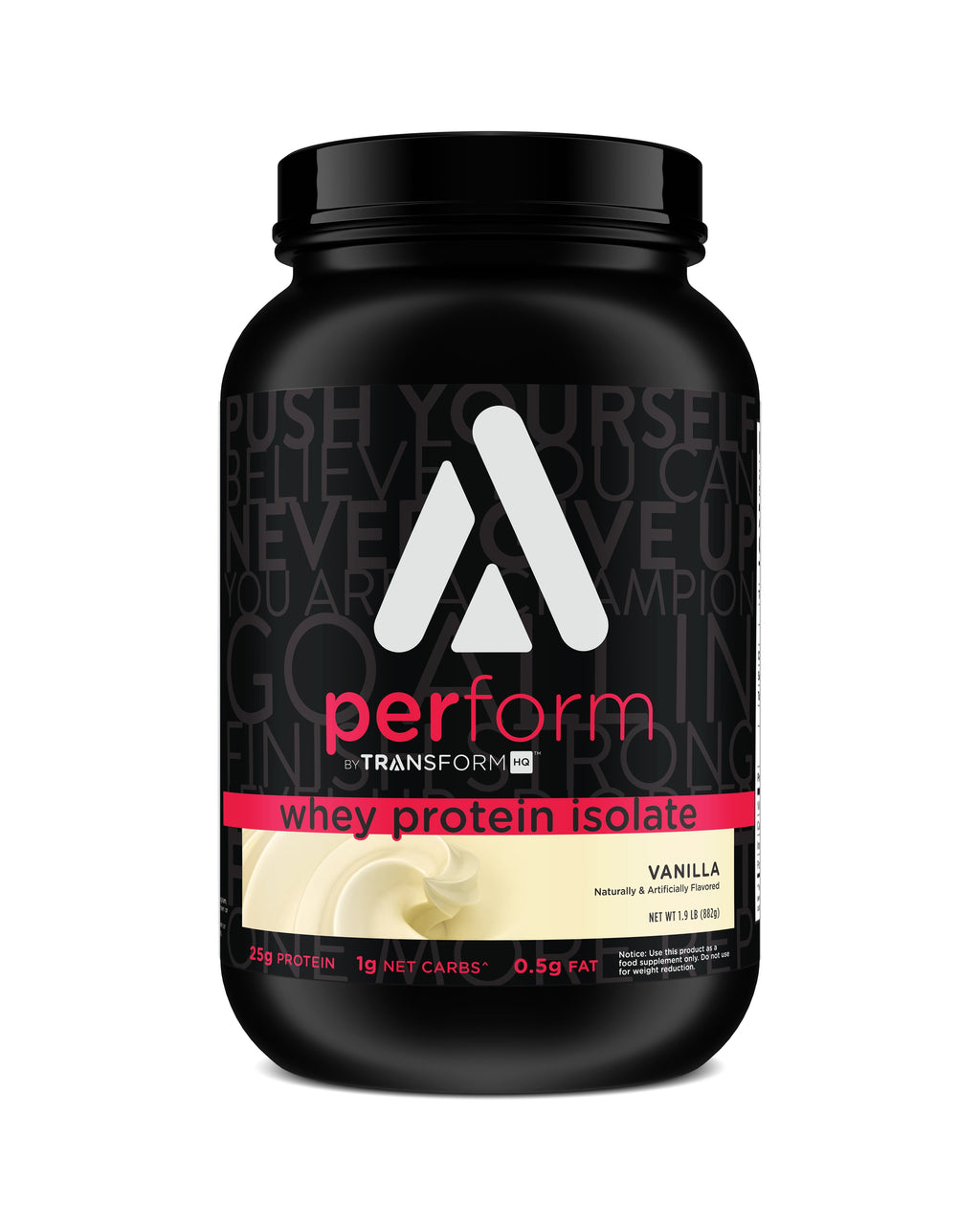 Whey Protein Isolate Powder 28 Servings (Vanilla) - Perform - Gluten Free, Non-Gmo