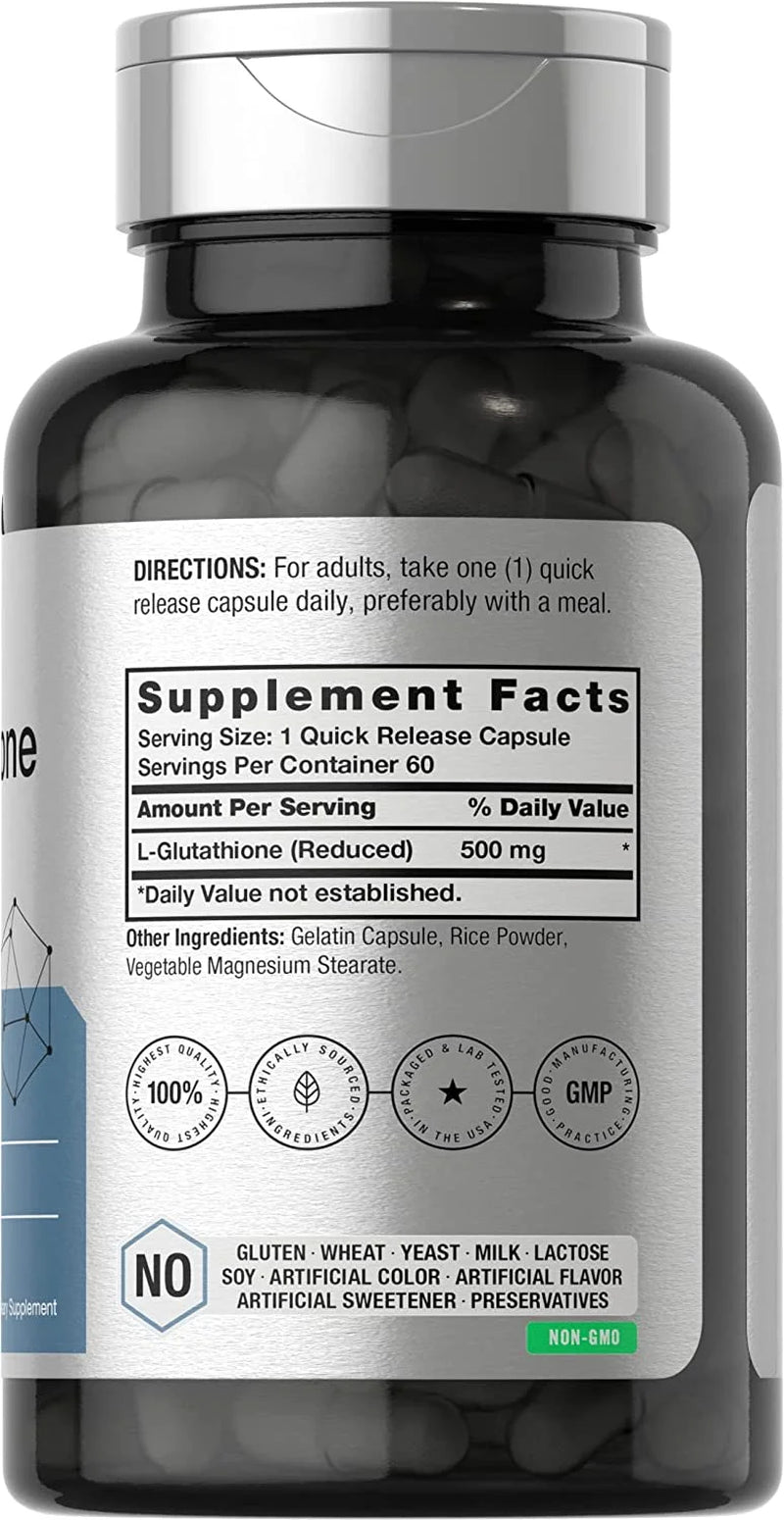 L-Glutathione | 500Mg | 60 Capsules | by
