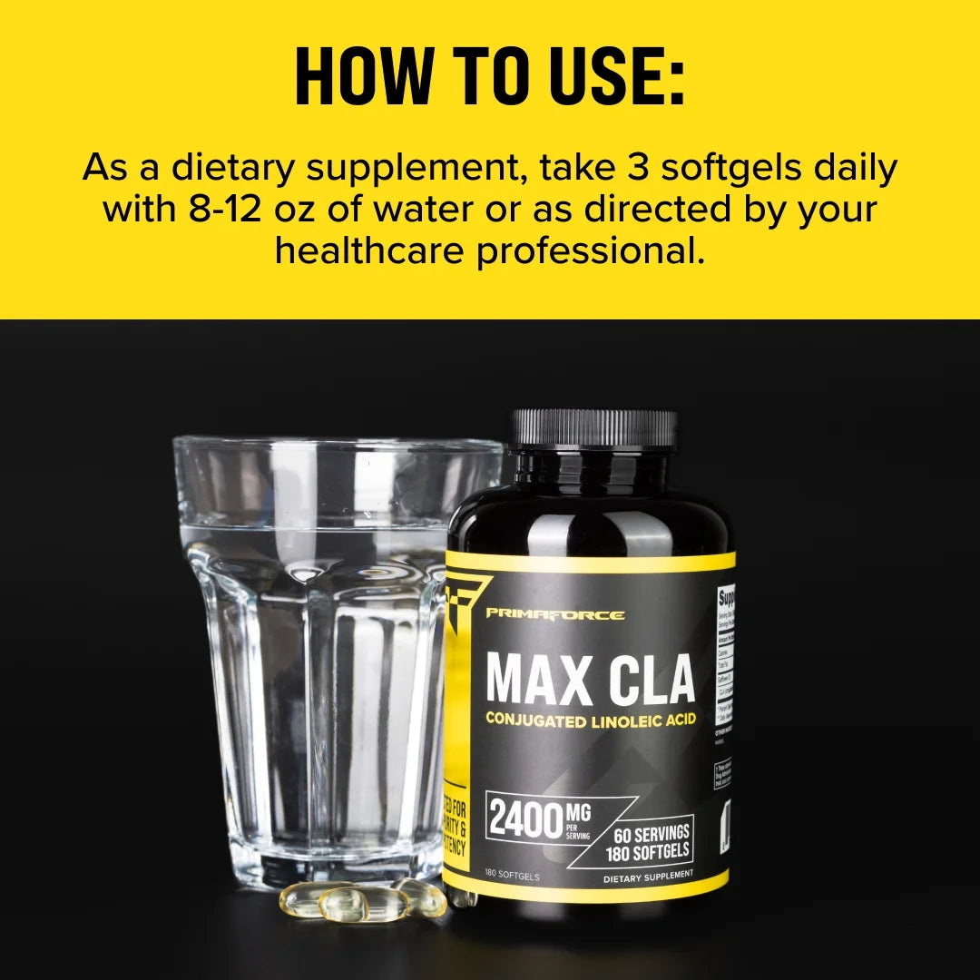 Max CLA Supplement 2400 Mg per Serving, 180 Softgels, 60 Servings
