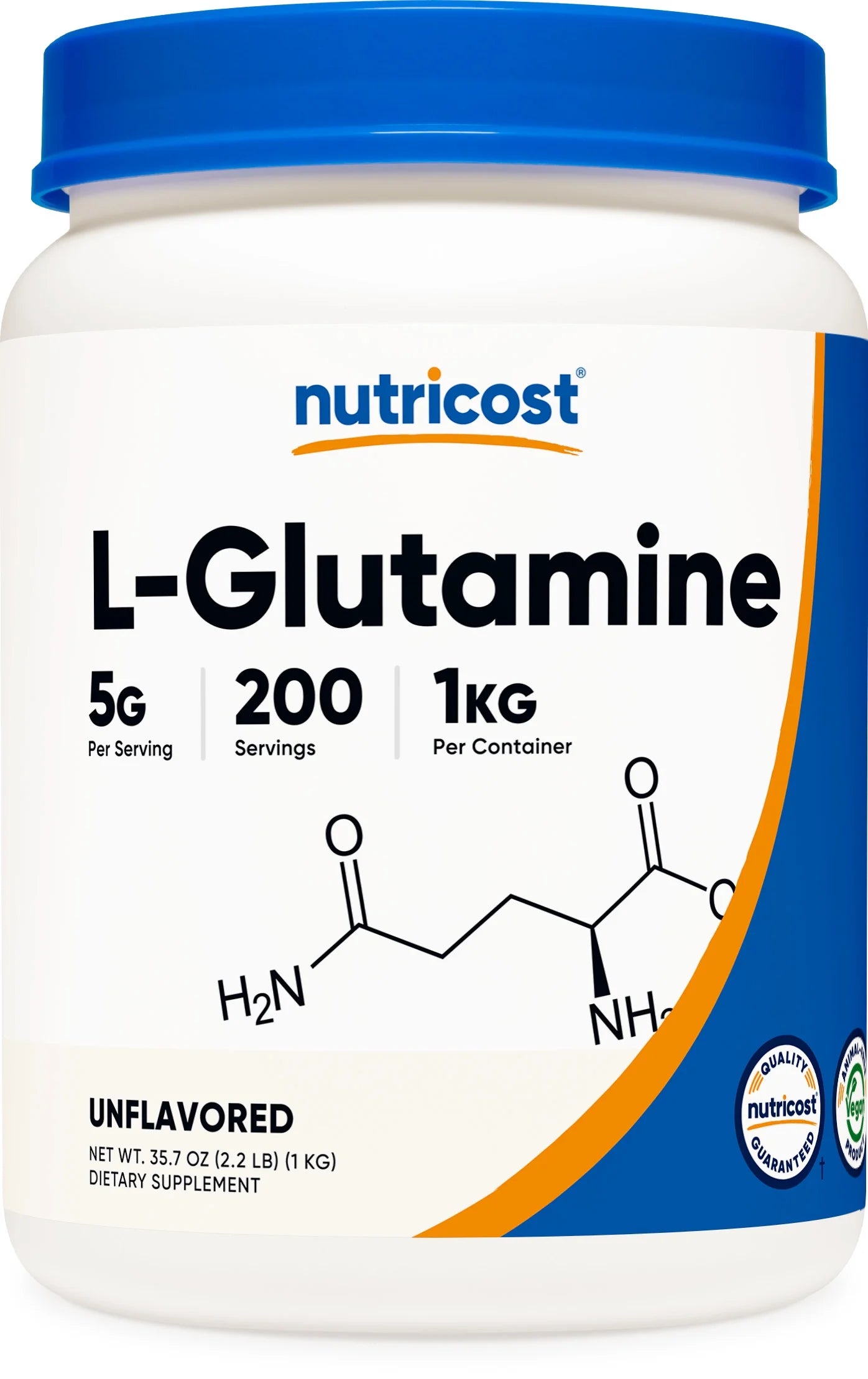 Pure L-Glutamine Powder 1 KG, 5G per Serving - Health Supplement