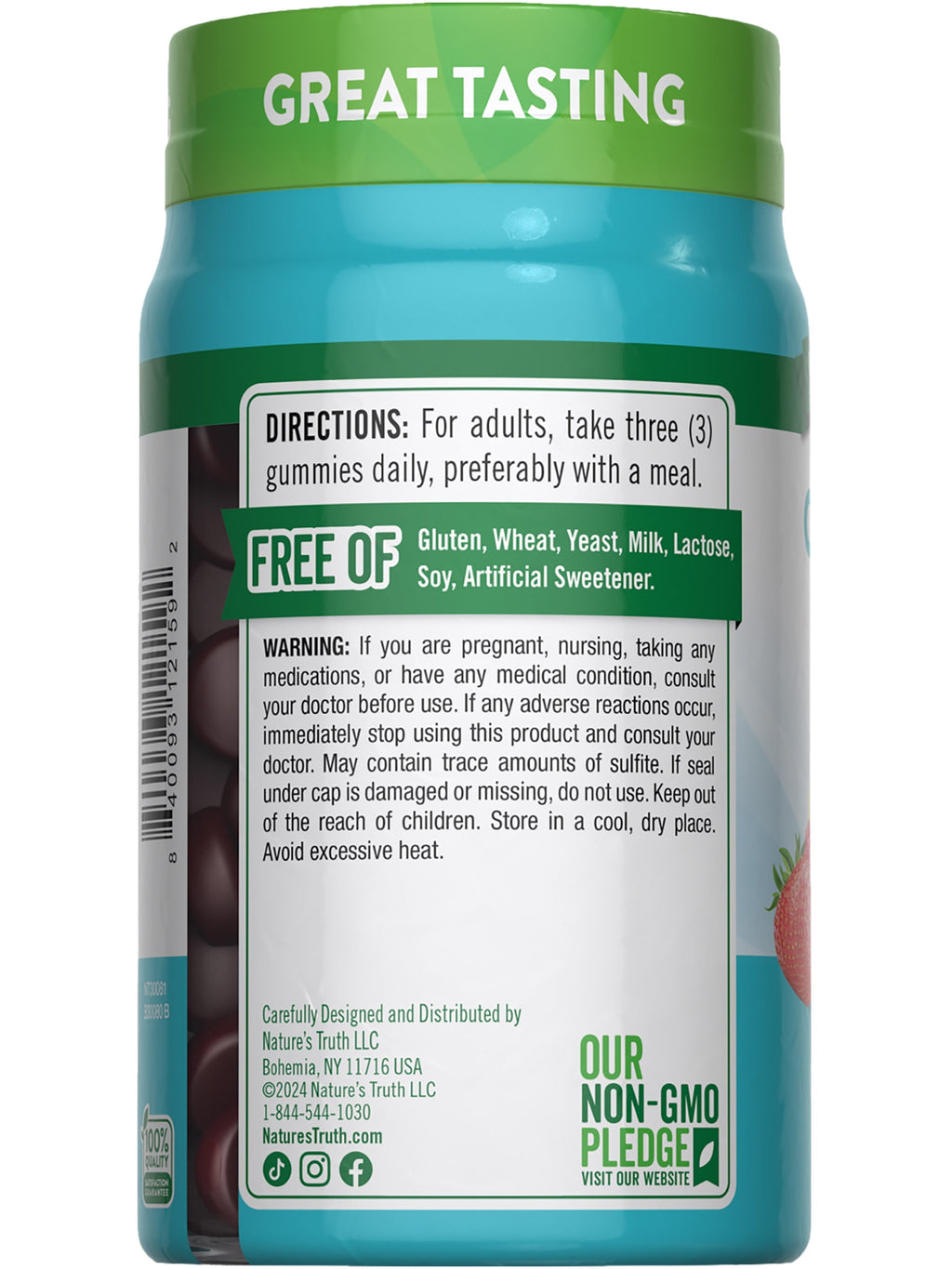 Natural Mixed Fruit Flavor Multi Collagen 60 Gummies