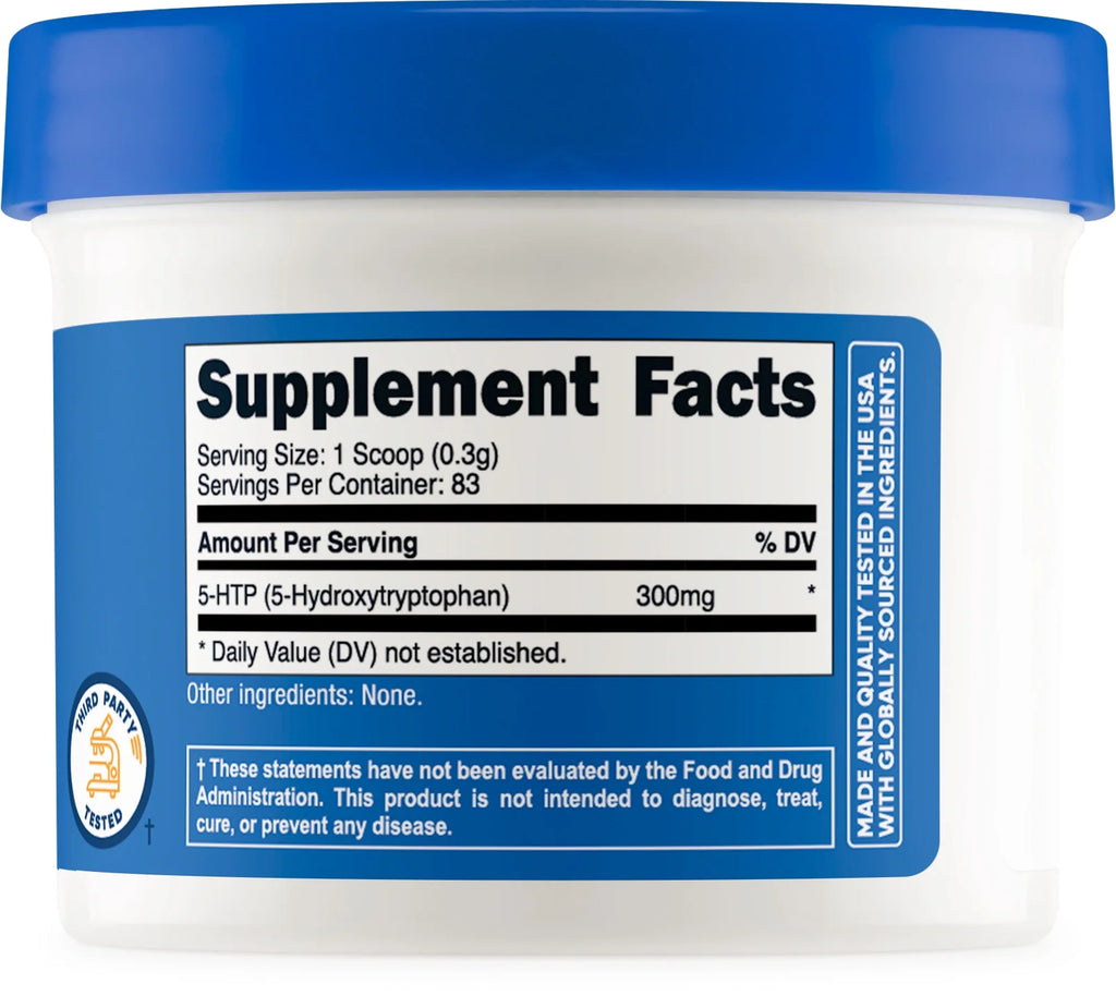 5-HTP Powder Mix 25 Grams (300Mg per Serving) - Non-Gmo Supplement
