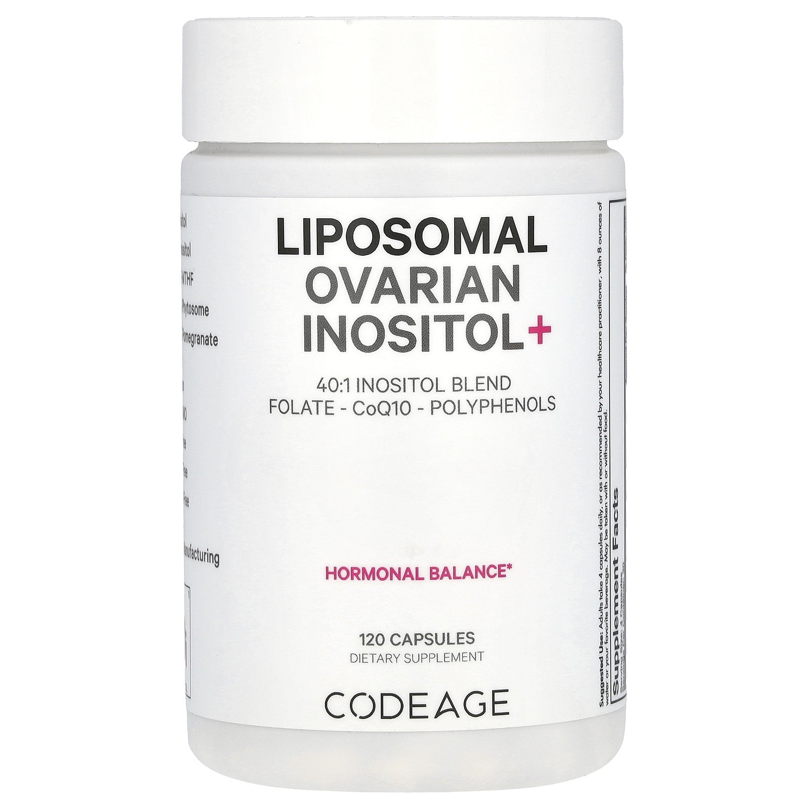 Liposomal Ovarian Inositol+, 120 Capsules